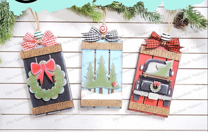 Farmhouse Pallet Ornaments- DIY Blank