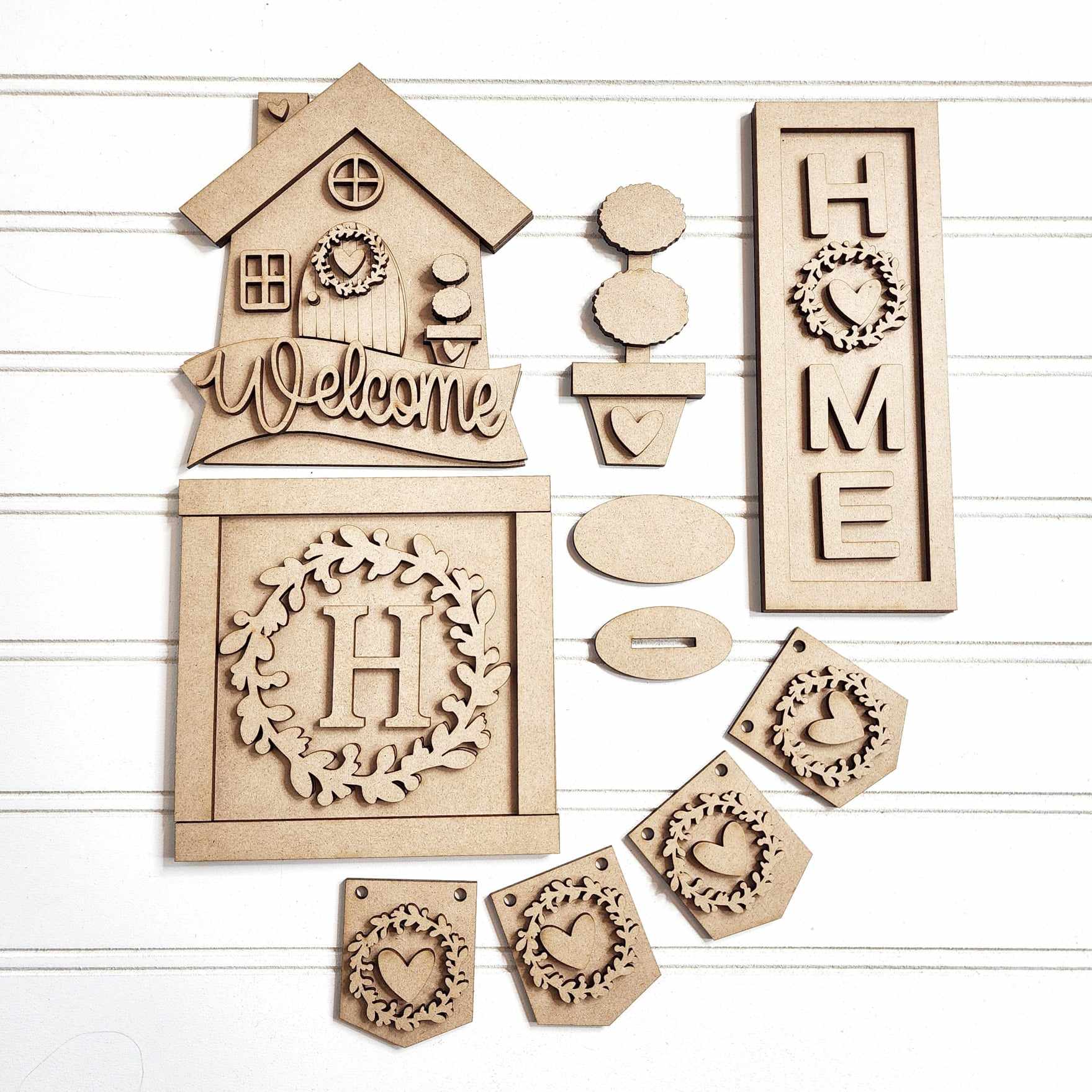 Home Tiered Tray Decor Set- DIY Blank