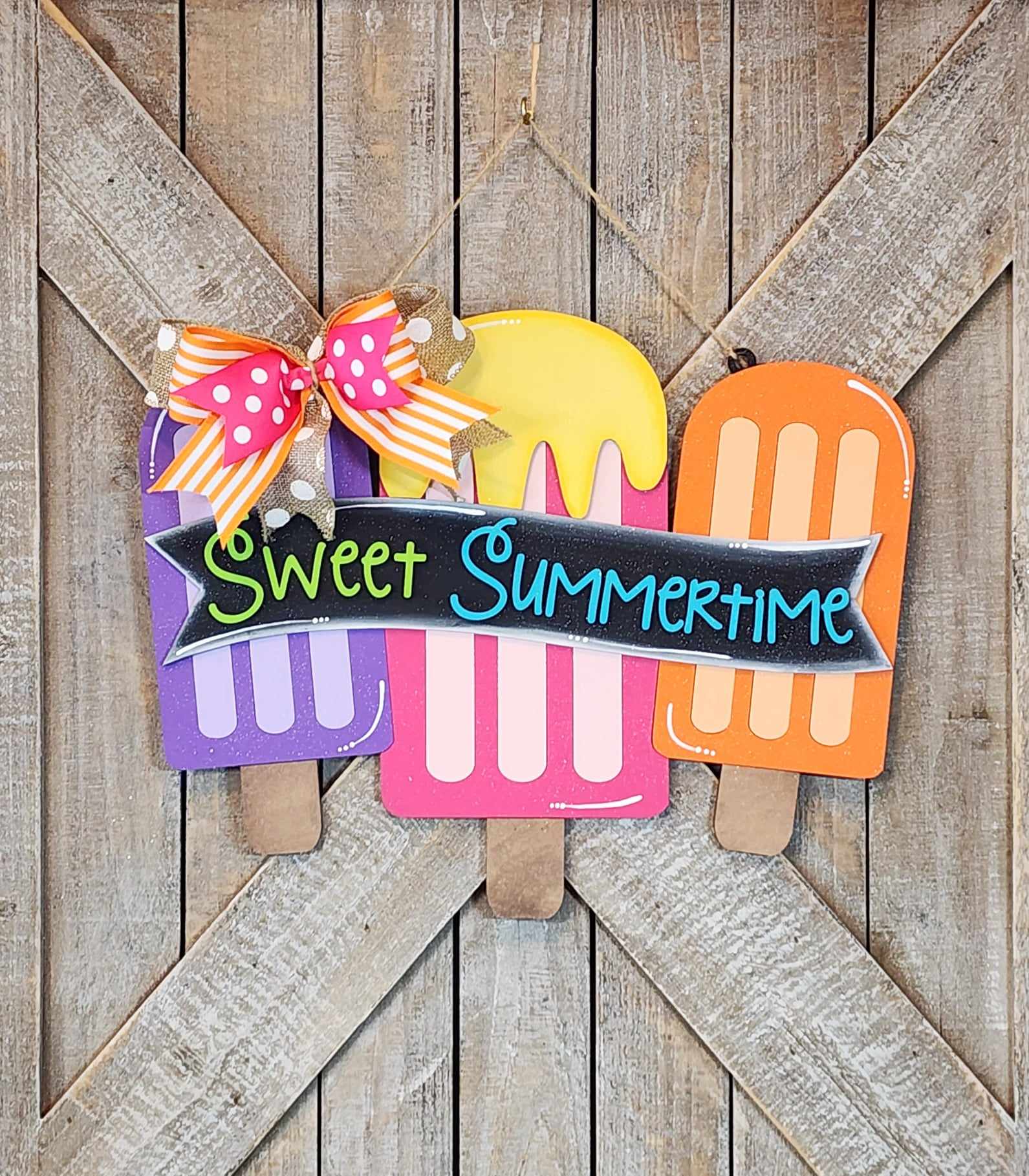 Sweet Summertime Popsicle Hanger- DIY Blank