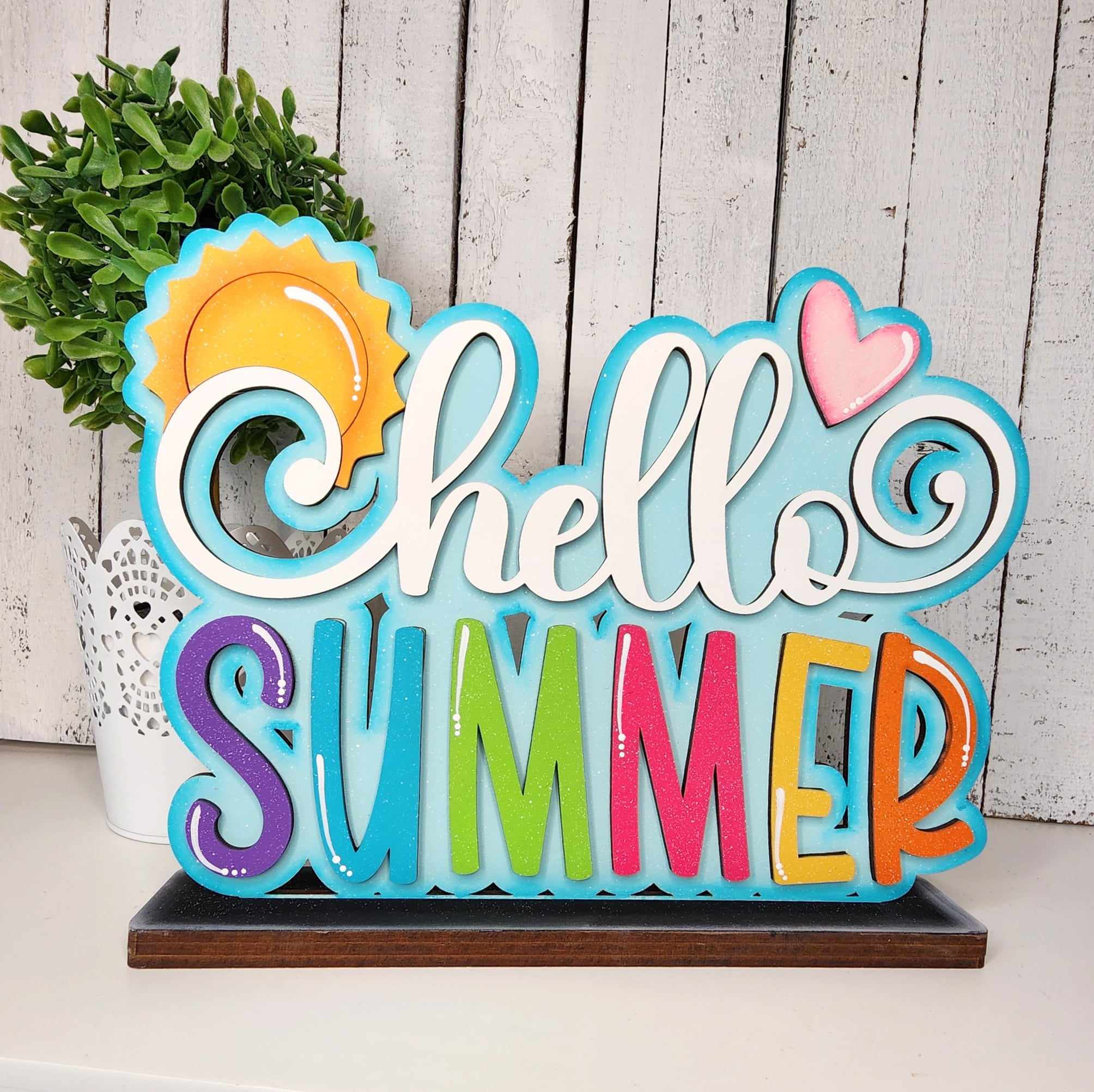 Hello Summer Shelf Sitter- DIY Blank