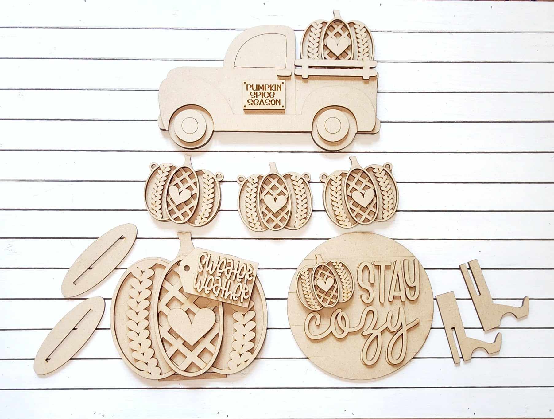 Gingerbread Christmas Decor Set- DIY Blank