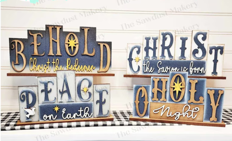 Religous Mini Word Blocks- DIY Blank