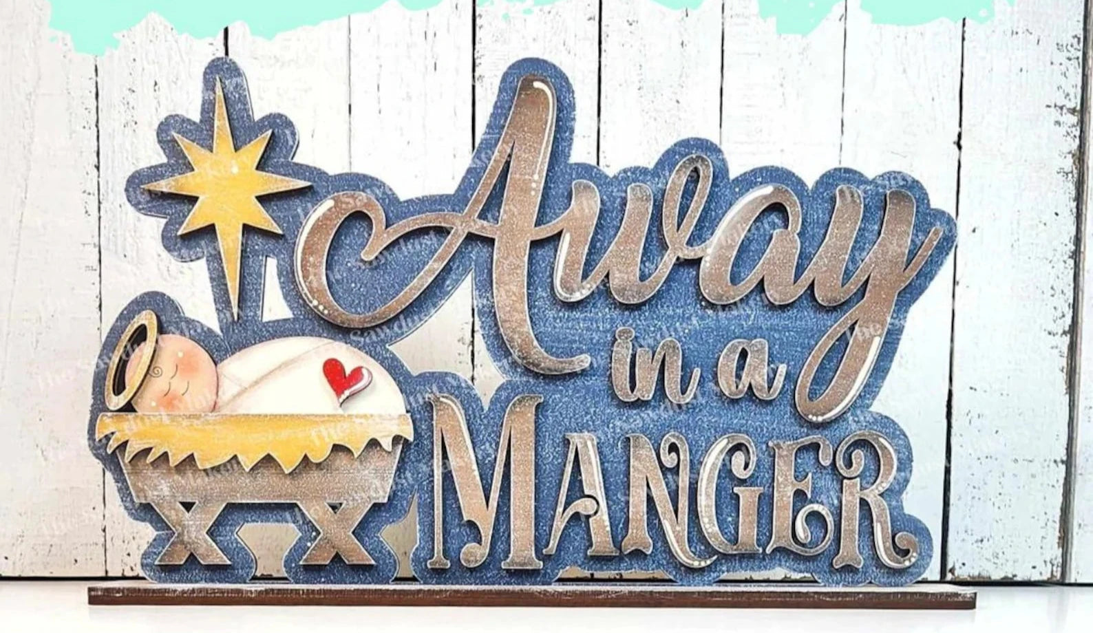 Away in a Manger Shelf Sitter- DIY Blank
