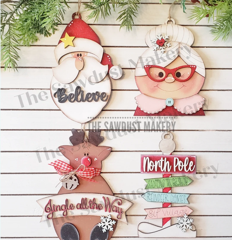 North Pole Ornaments- DIY Blank
