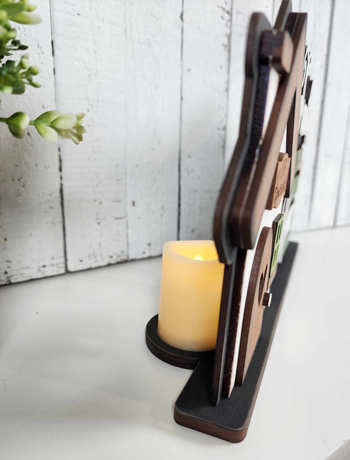 Family Makes this House a Home (CUSTOM) Flameless Candle Shelf Sitter- Paint Party