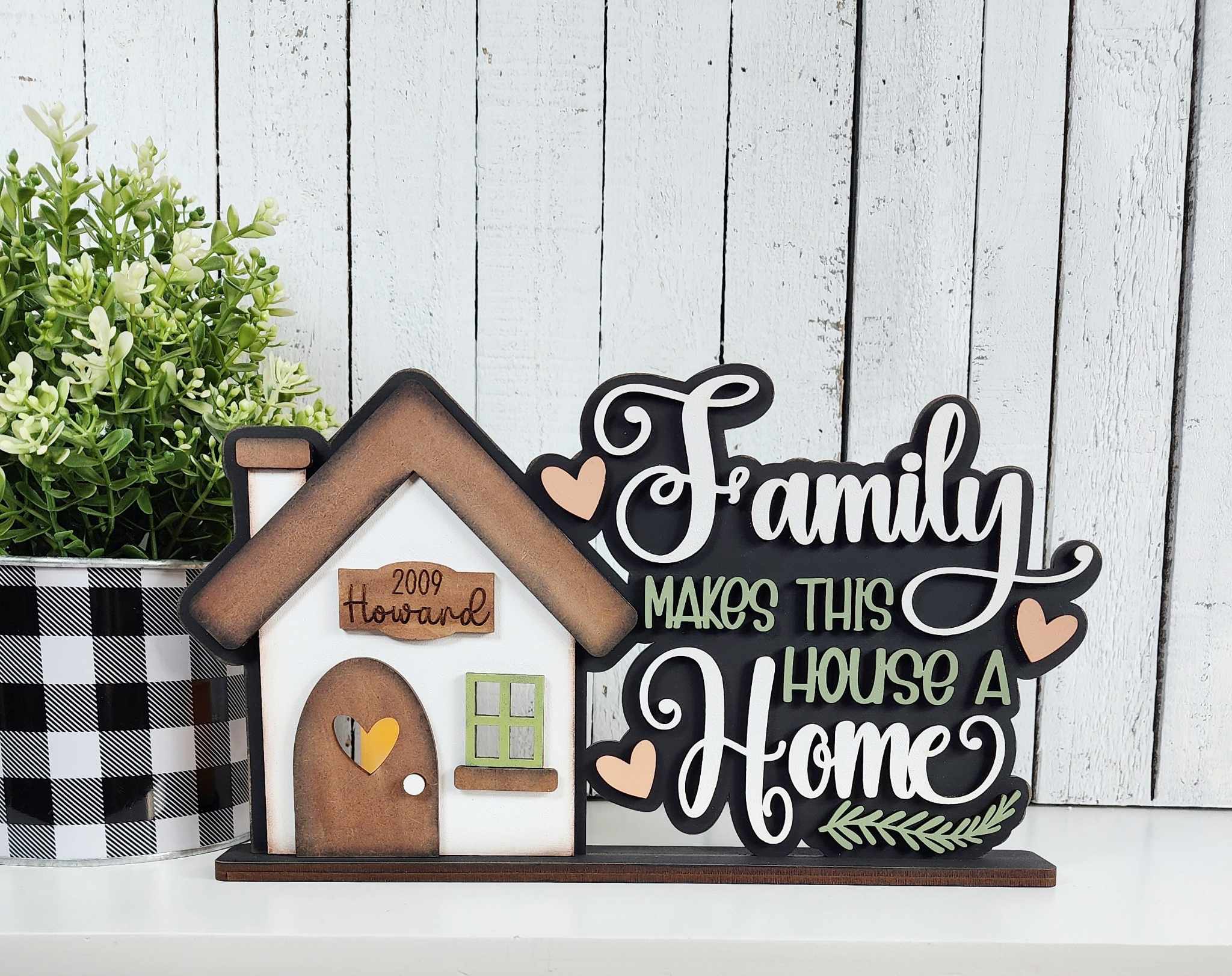 Family Tea Light (included) Shelf Sitter