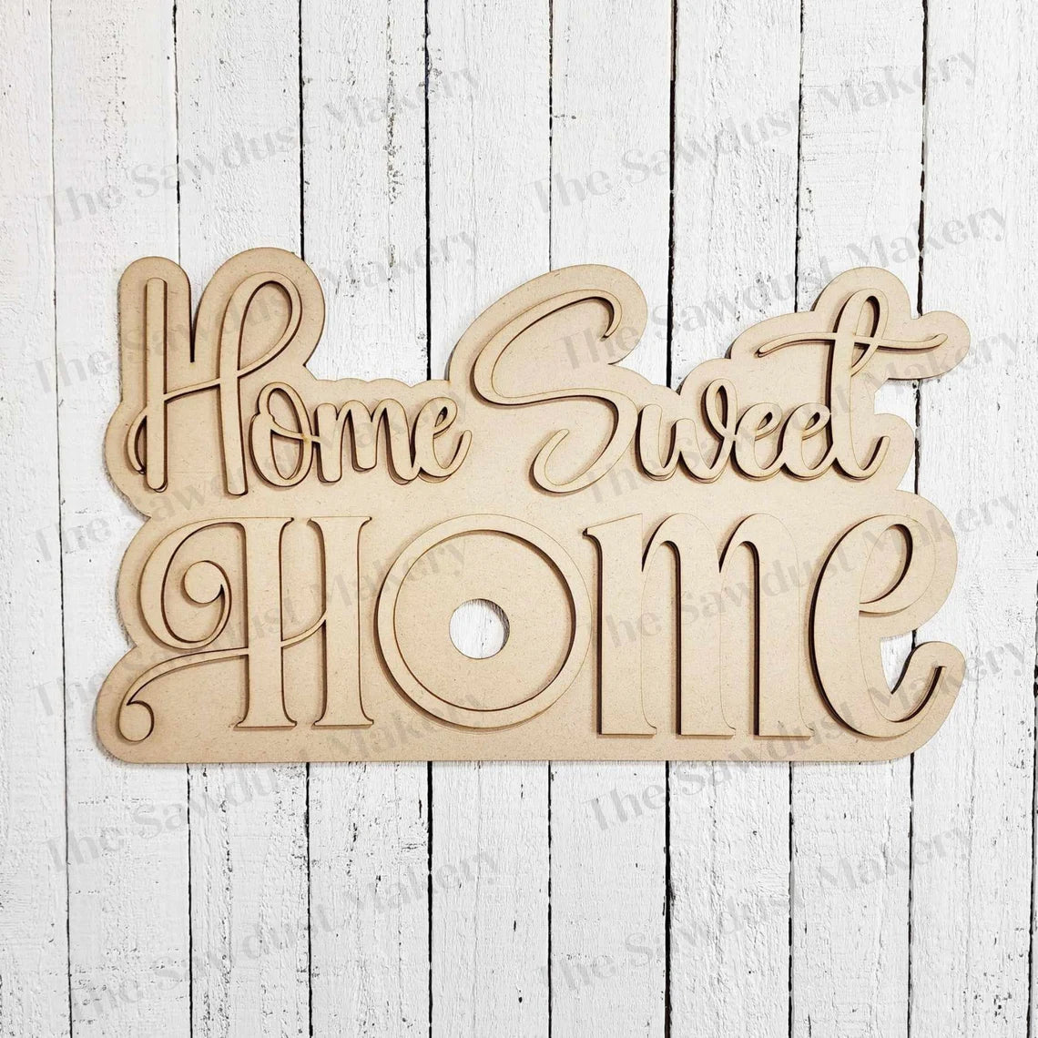 Home Sweet Home, 12 Month Interchangeable Shelf Sitter- DIY Blank