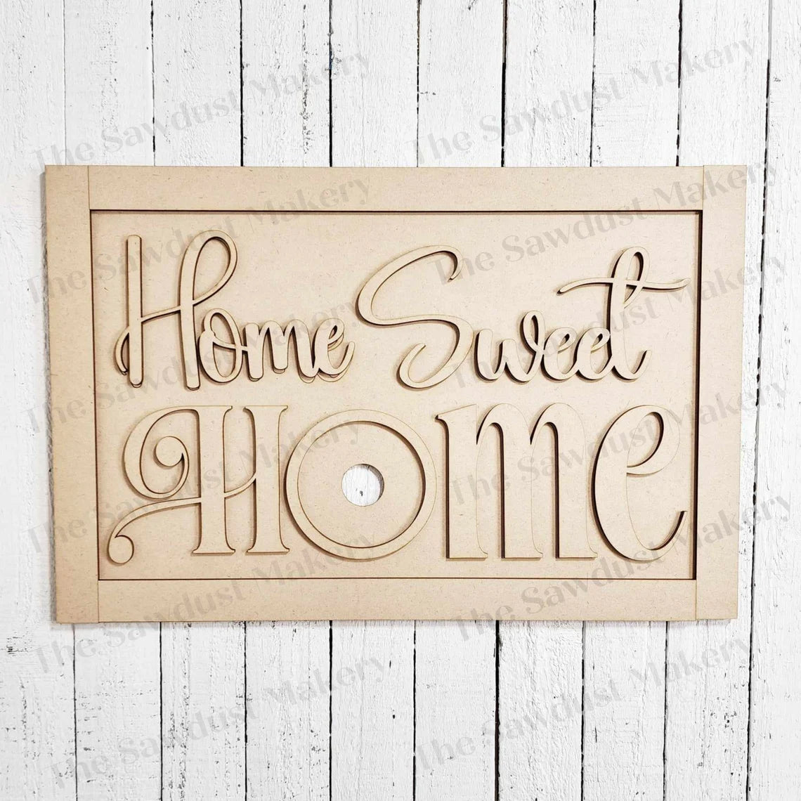 Home Sweet Home, 12 Month Interchangeable Shelf Sitter- DIY Blank