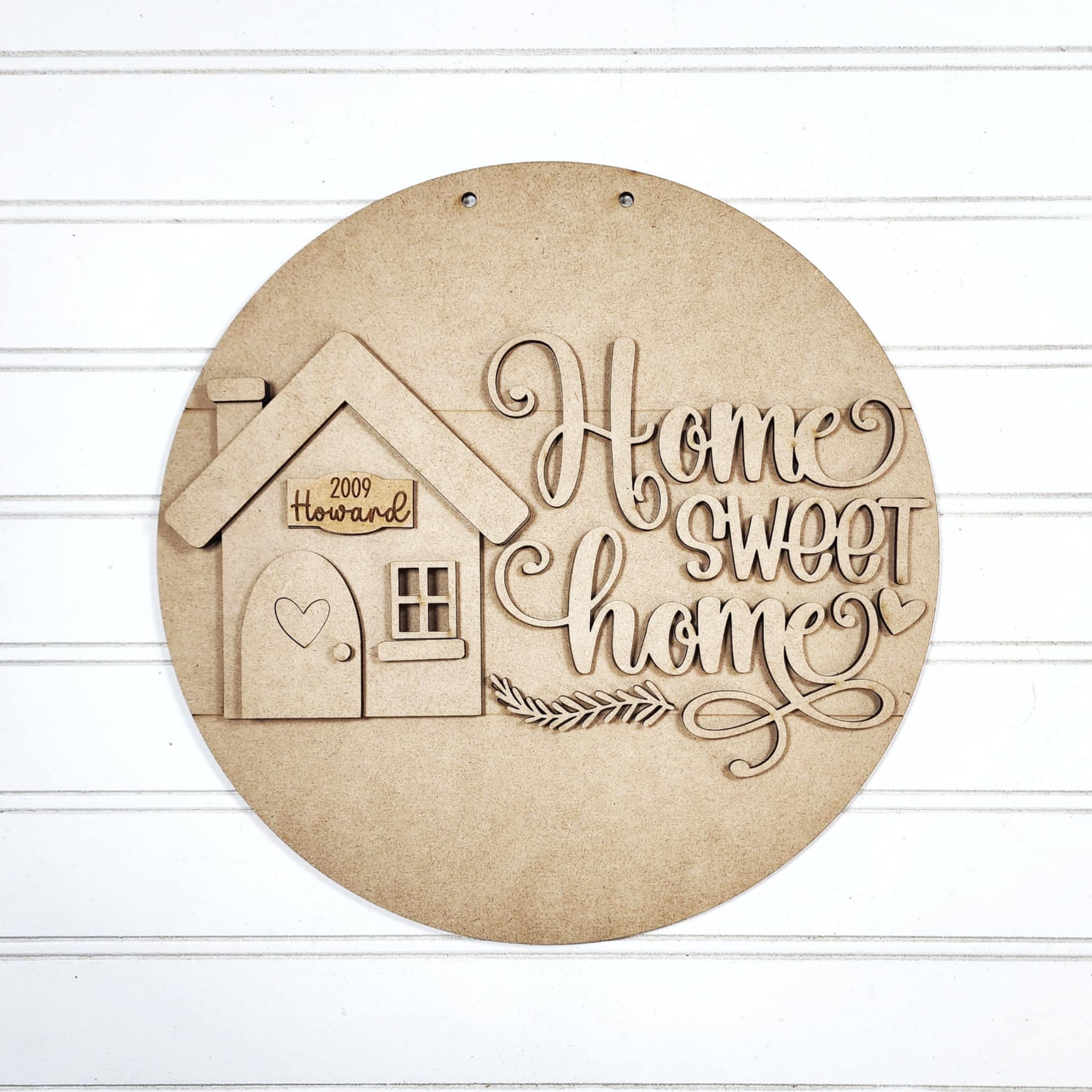 Home Sweet Home Round- DIY Blank