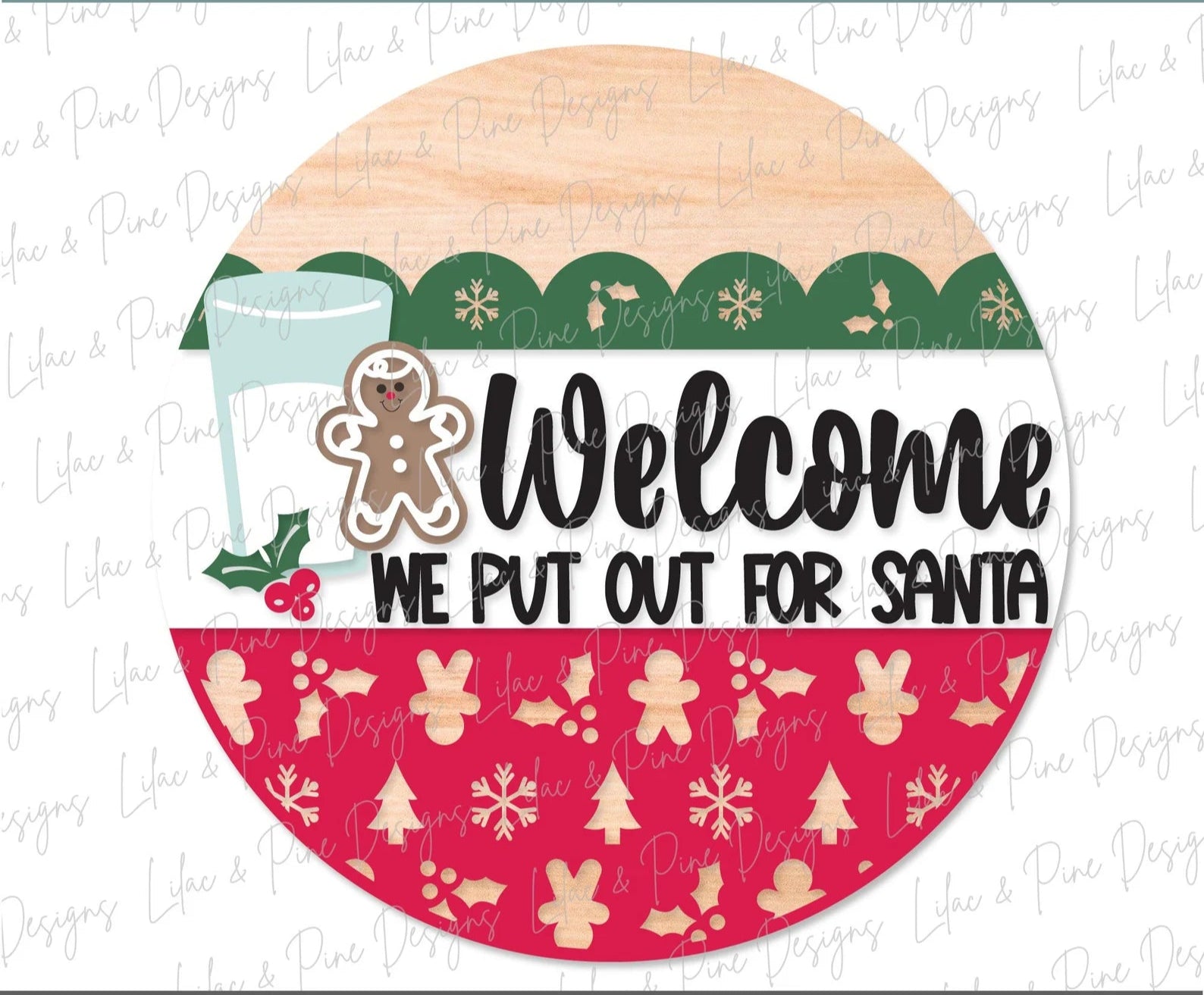 We Put Out For Santa Round- DIY Blank