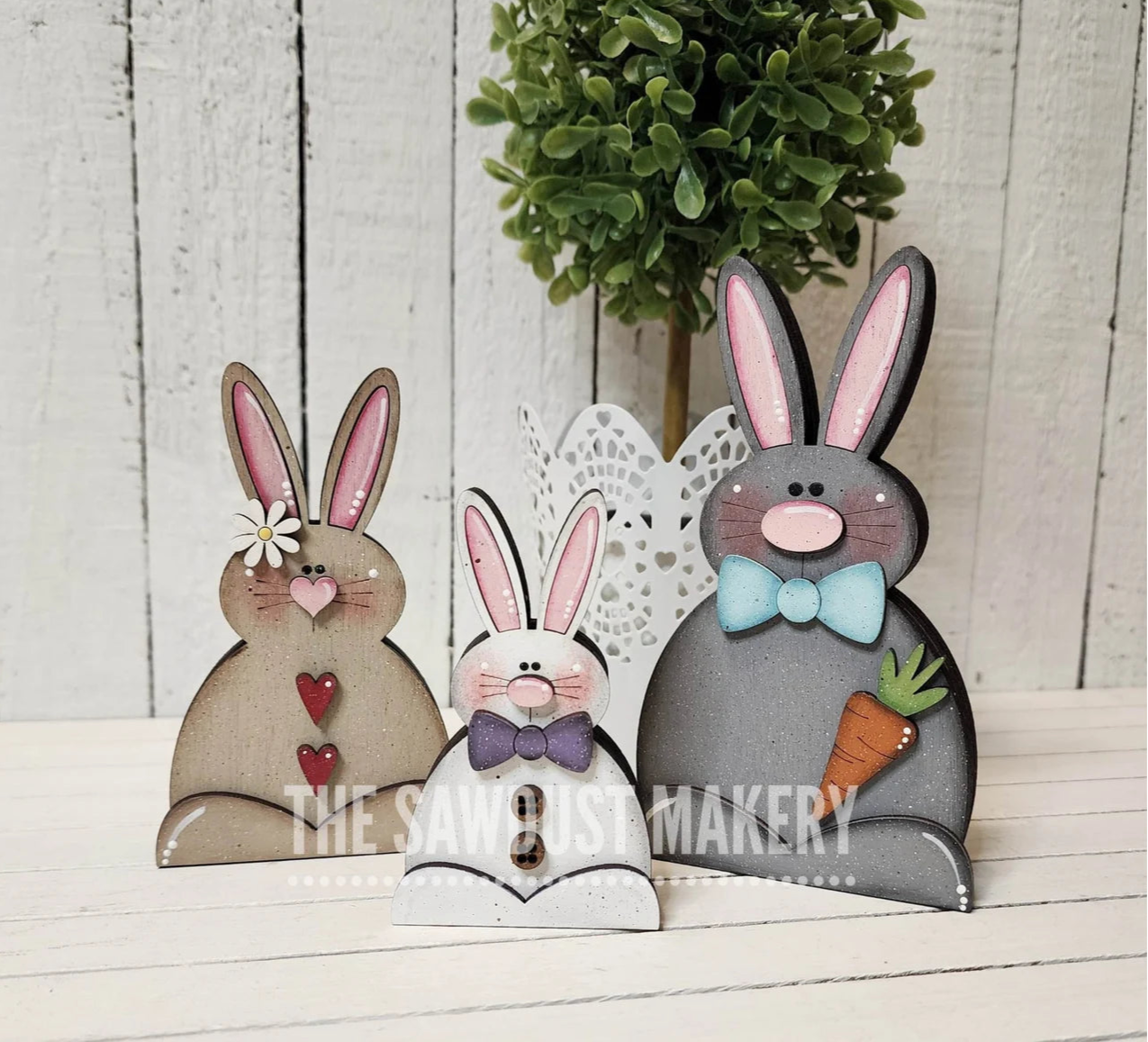 Bunny Family Trio- DIY Blank