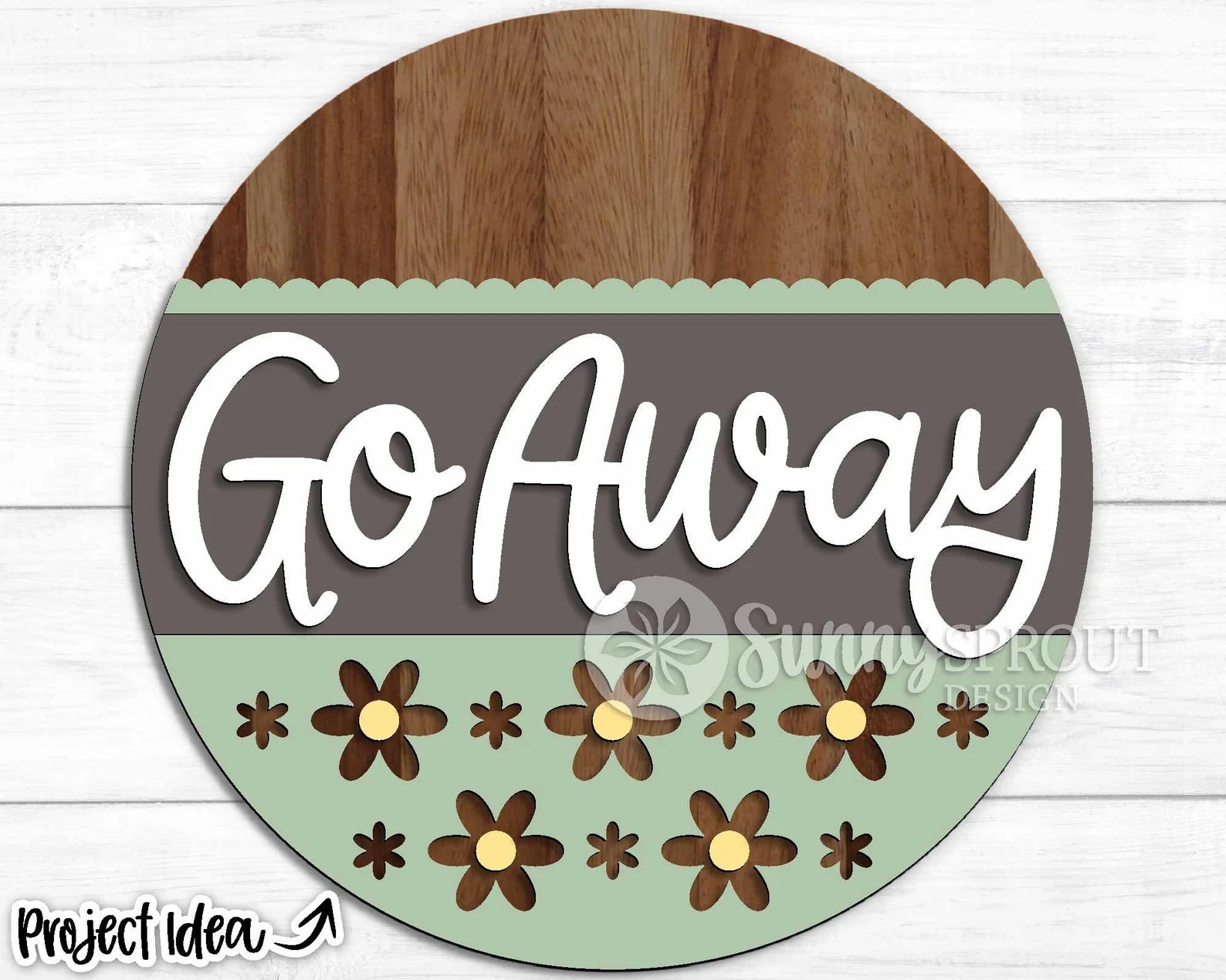 Go Away Daisy Round- DIY Blank