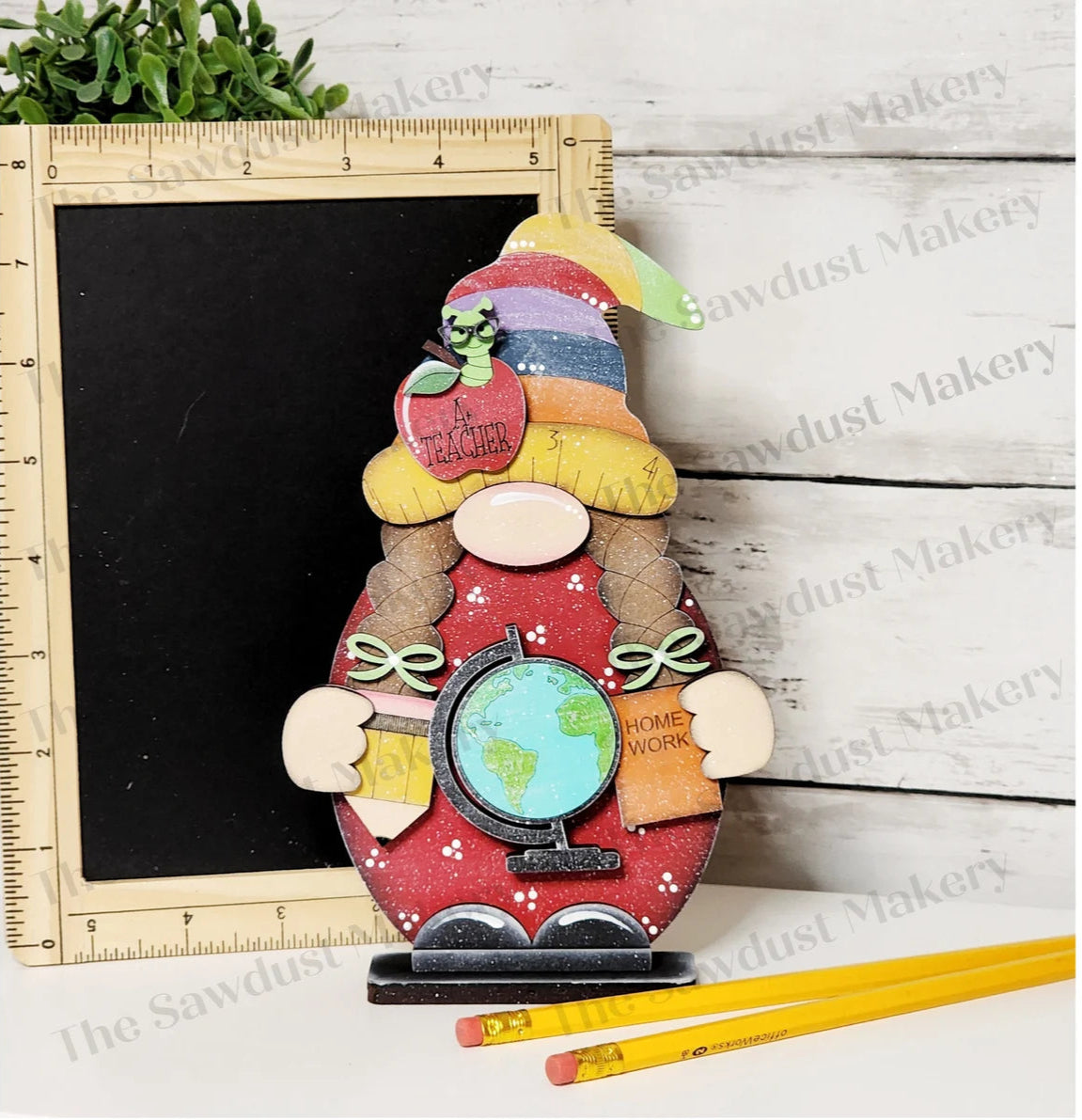Girl Teacher Gnome - DIY Blank