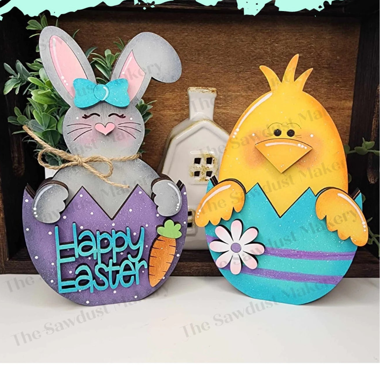 Bunny & Chick Egg Shelf Sitters - DIY Blank