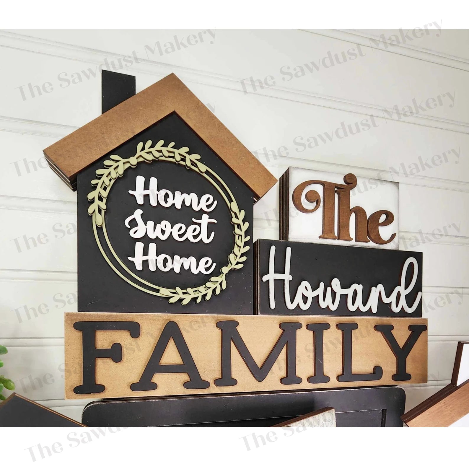 Family House Word Block (CUSTOM)- DIY Blank