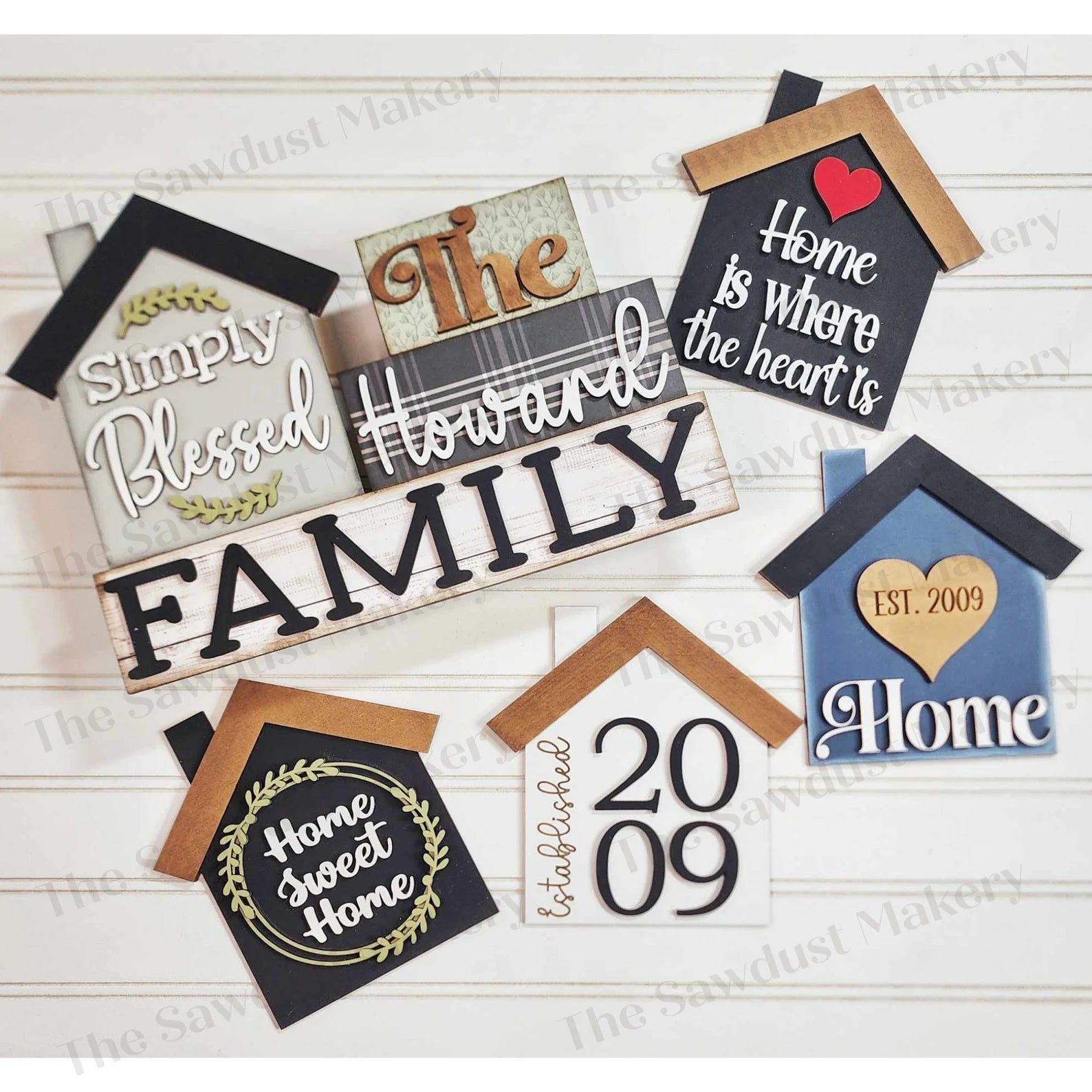 Family House Word Block (CUSTOM)- DIY Blank