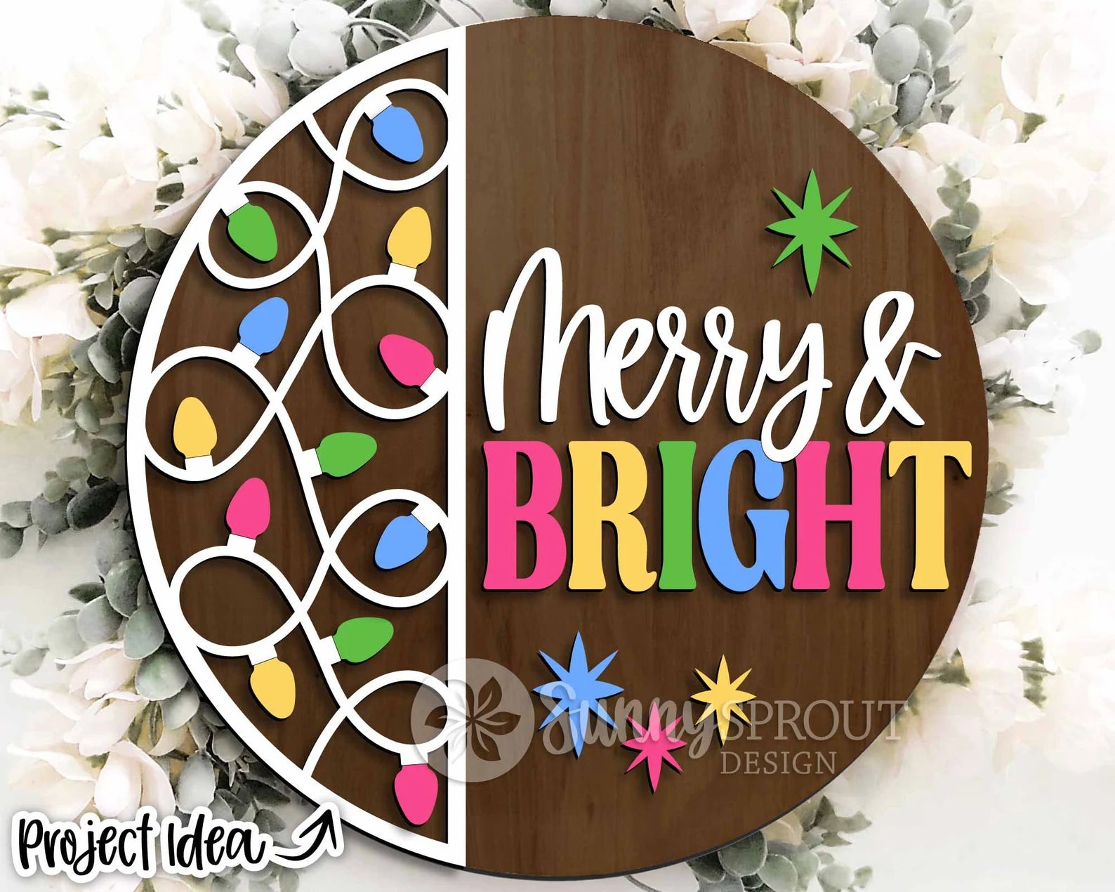 Merry & Bright Round- DIY Blank