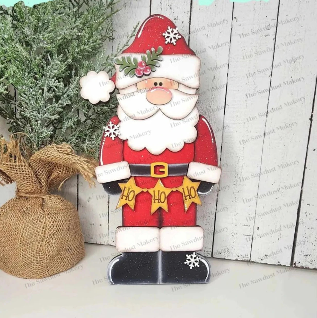 Santa & Star Garland- DIY Blank