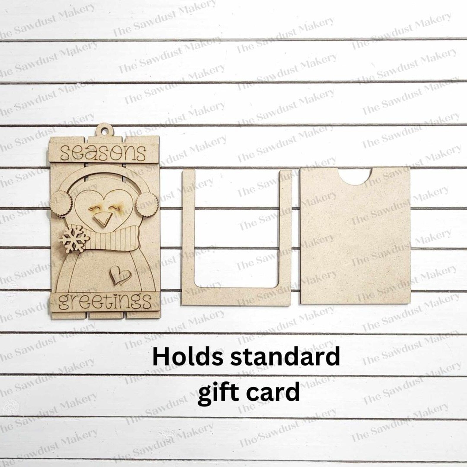 Winter Pallet Ornaments (optional gift card holder)