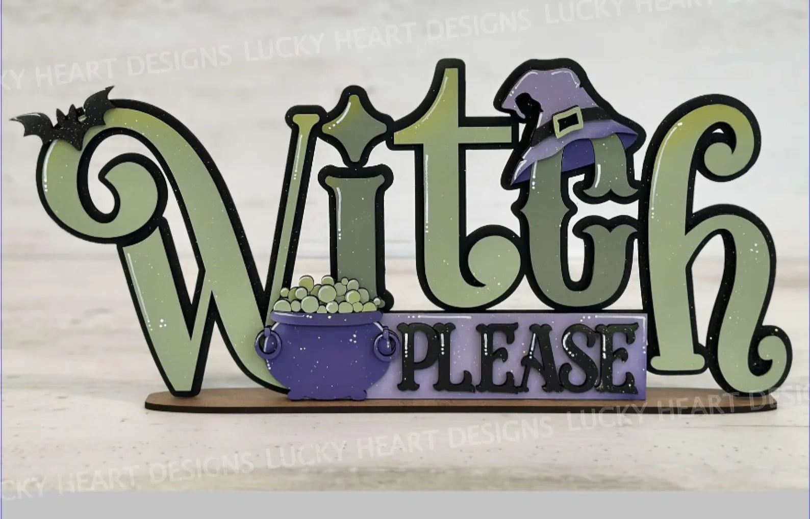 Witch Please Shelf Sitter- DIY Blank