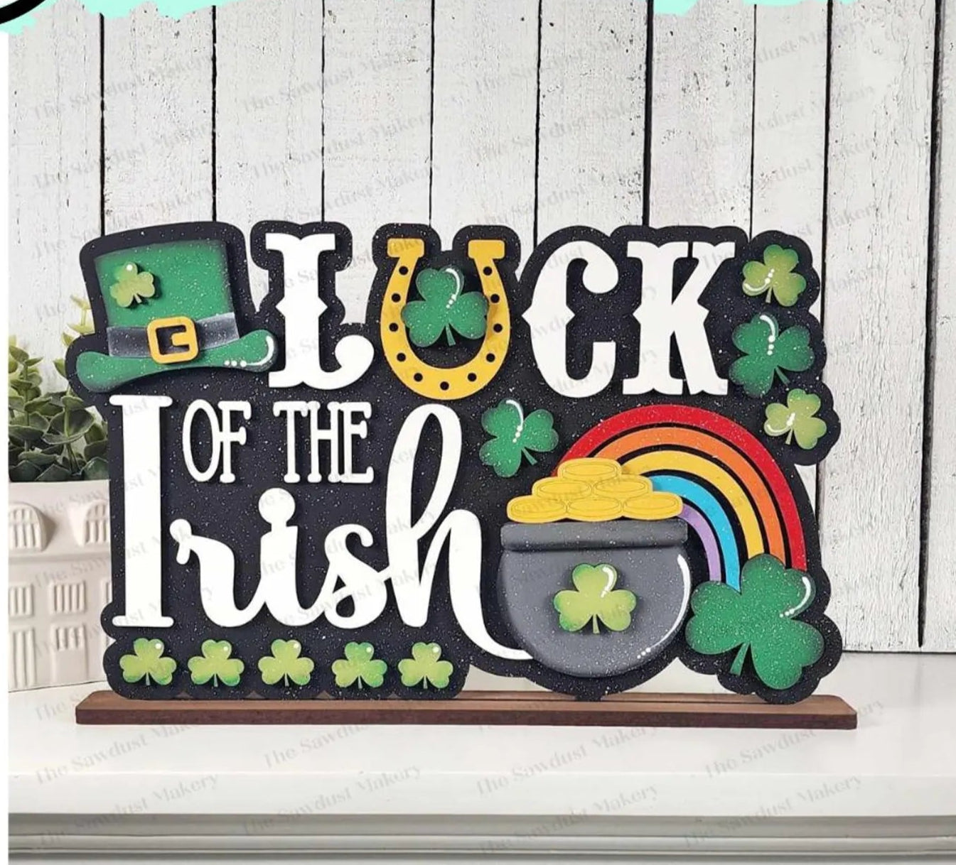 Luck of the Irish Shelf Sitter- DIY Blank