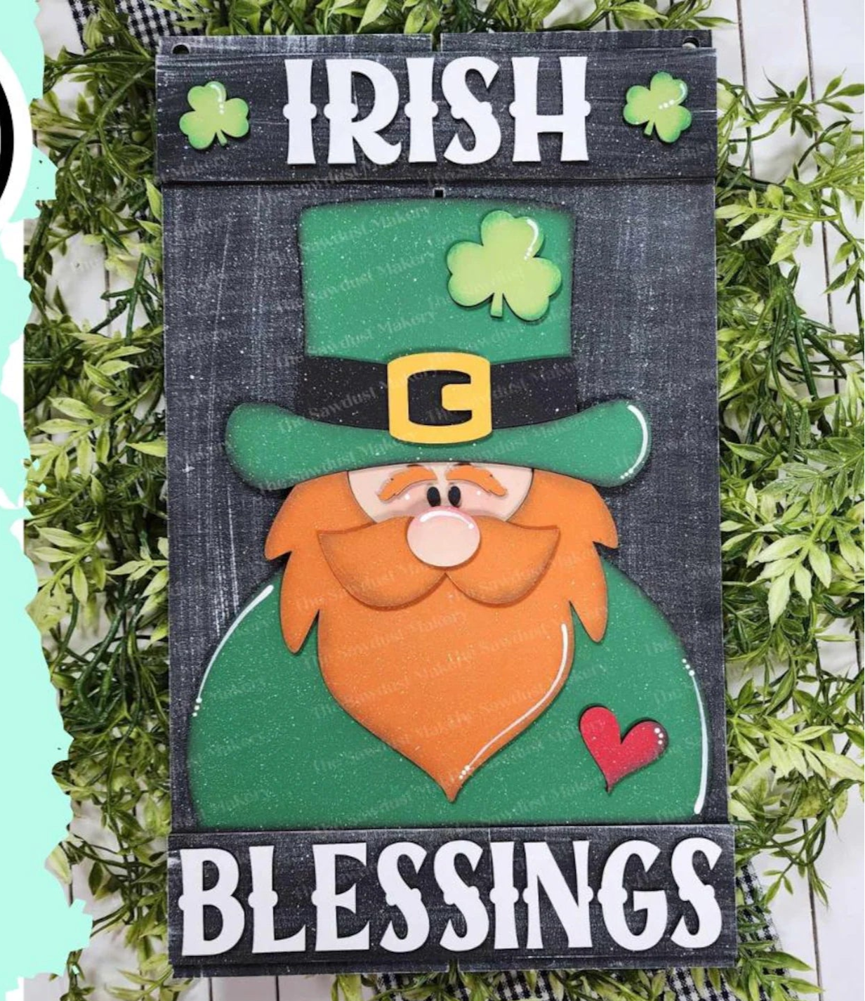 Irish Blessings Leprechaun Pallet Hanger