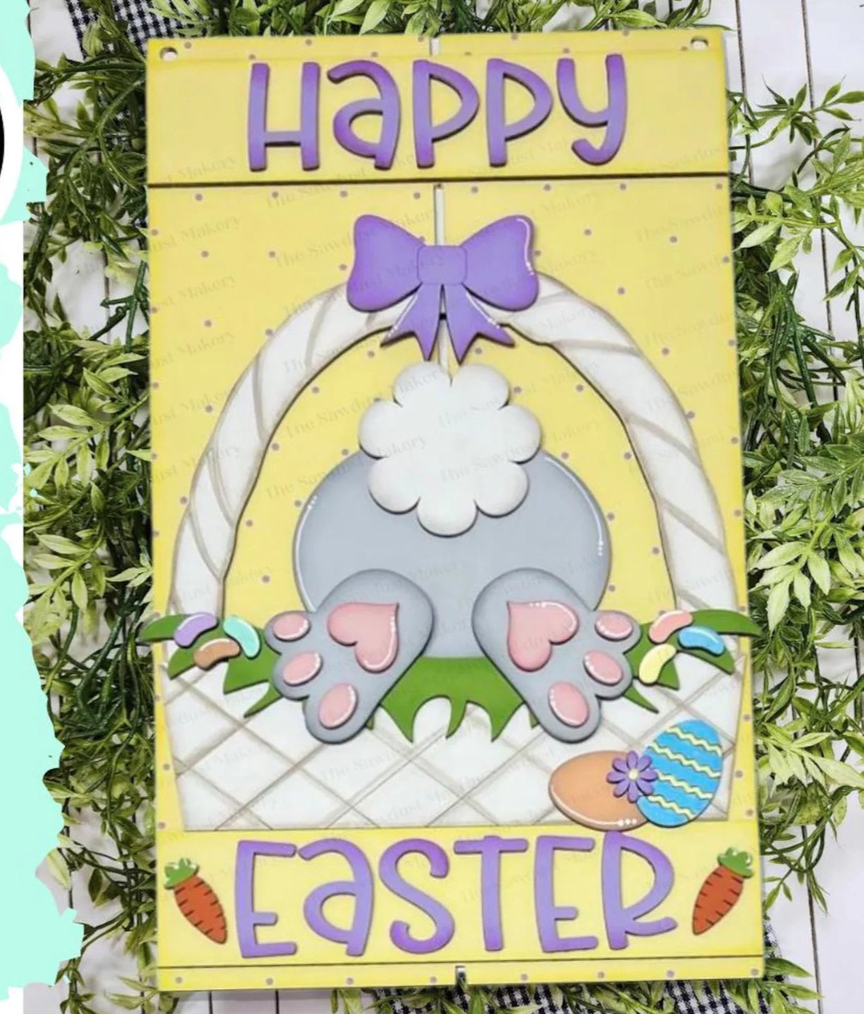 Happy Easter Bunny Butt Pallet Hanger - DIY Blank