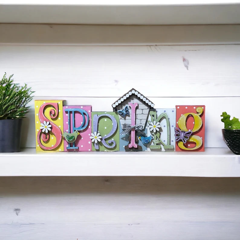 Spring Word Block- DIY Blank
