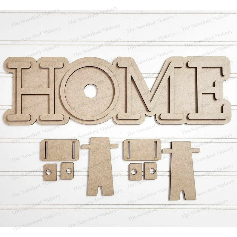Home, 12 Month Interchangeable Shelf Sitter- DIY Blank