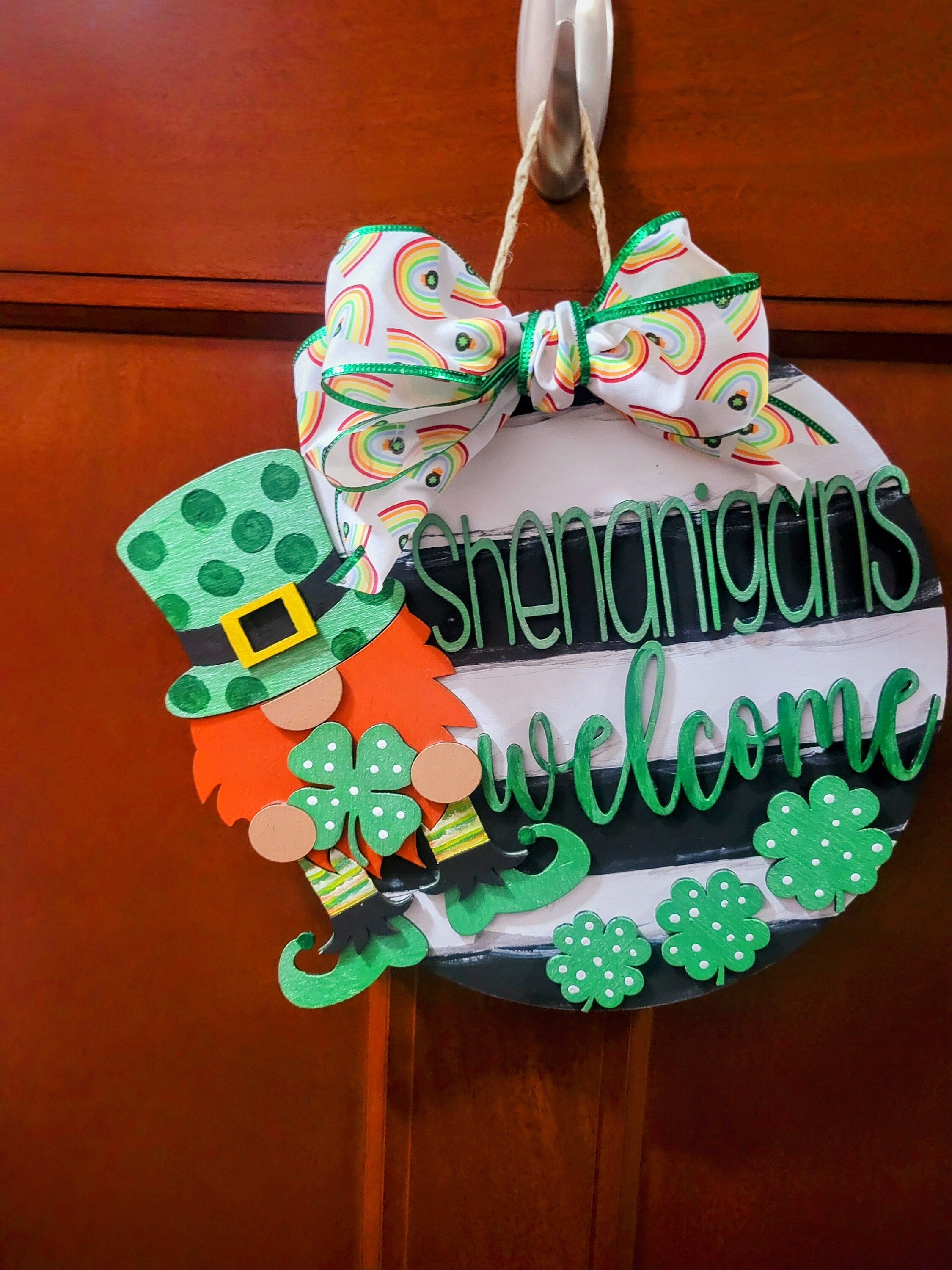 Shenanigans Welcome Door Hanger- DIY Blank