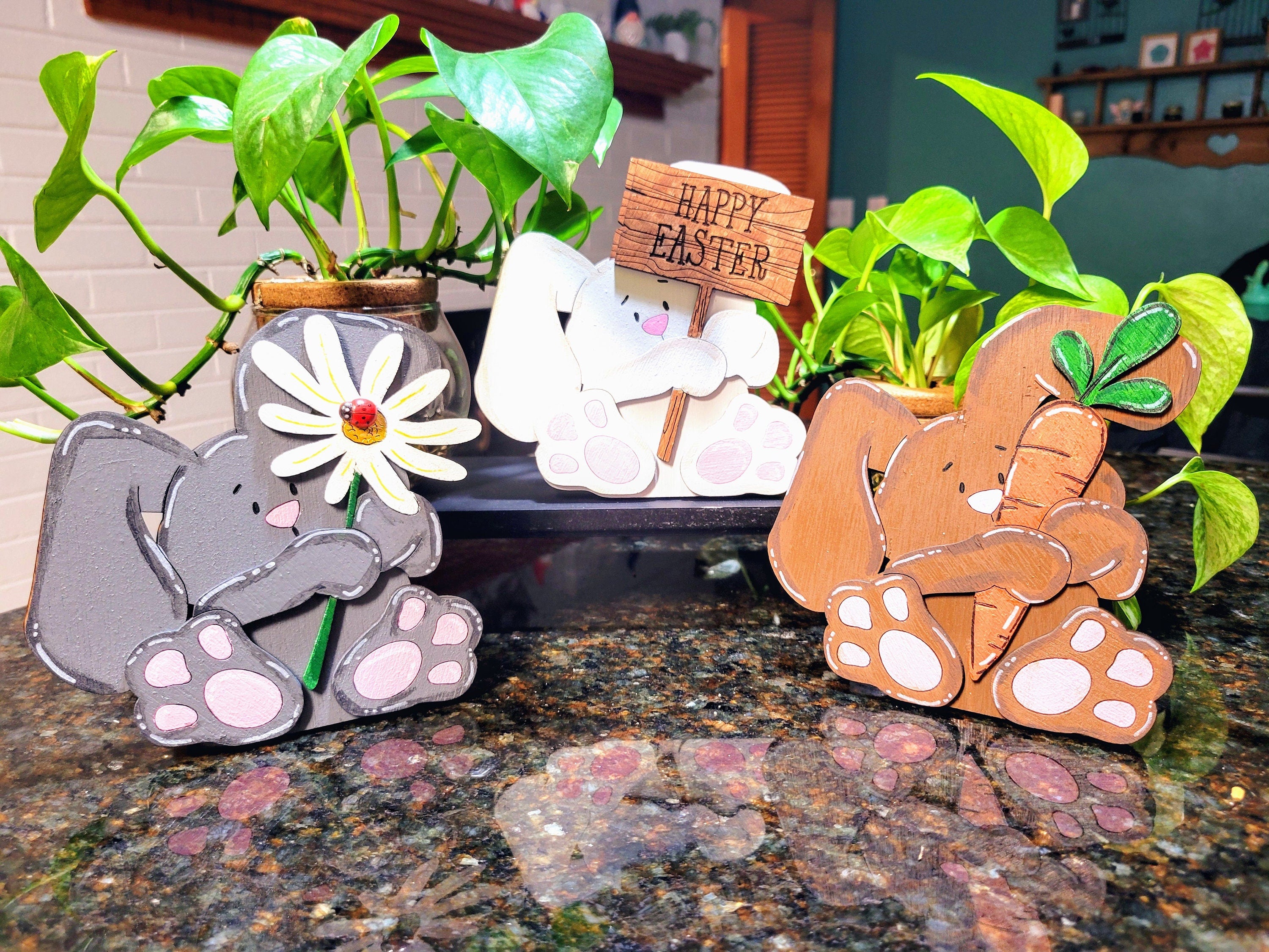 Bunny Hugs Shelf Sitter- DIY Blank