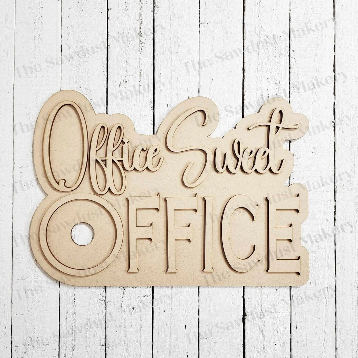 Office Sweet Office, 12 Month Interchangeable Desk Sitter- DIY Blank
