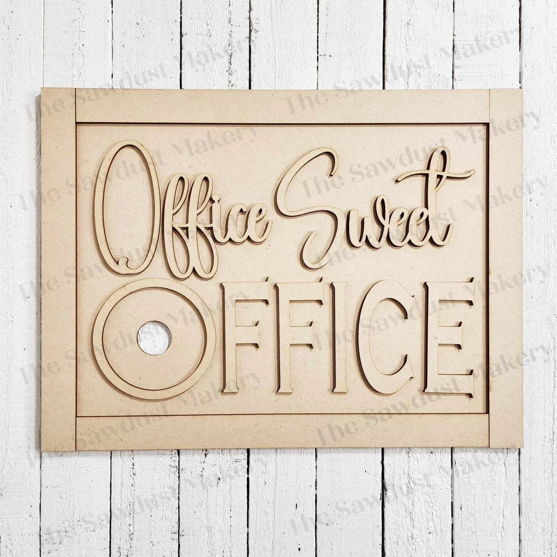 Office Sweet Office, 12 Month Interchangeable Desk Sitter- DIY Blank