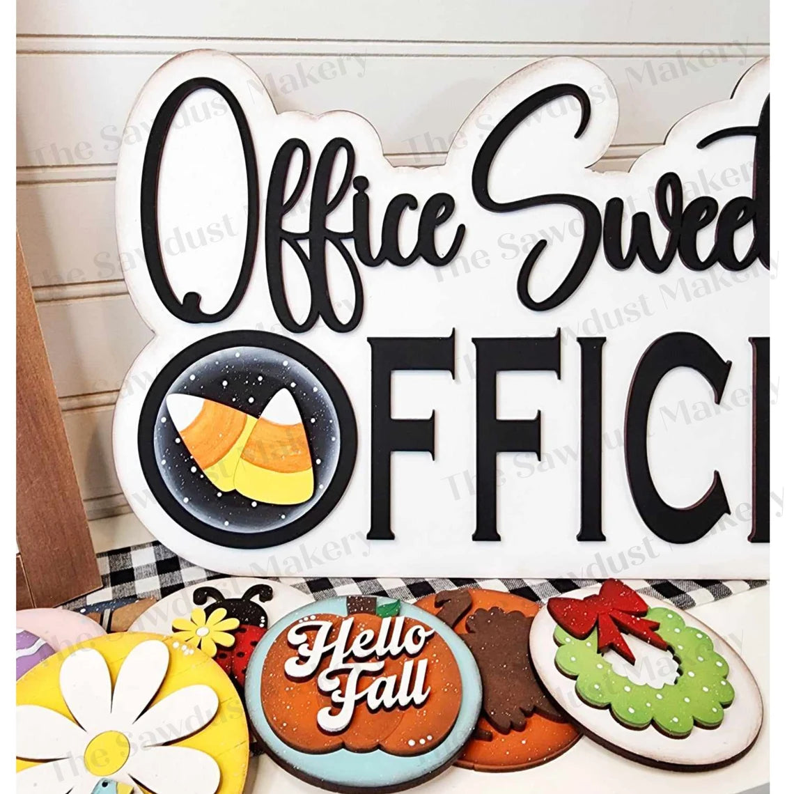 Office Sweet Office, 12 Month Interchangeable Desk Sitter- DIY Blank