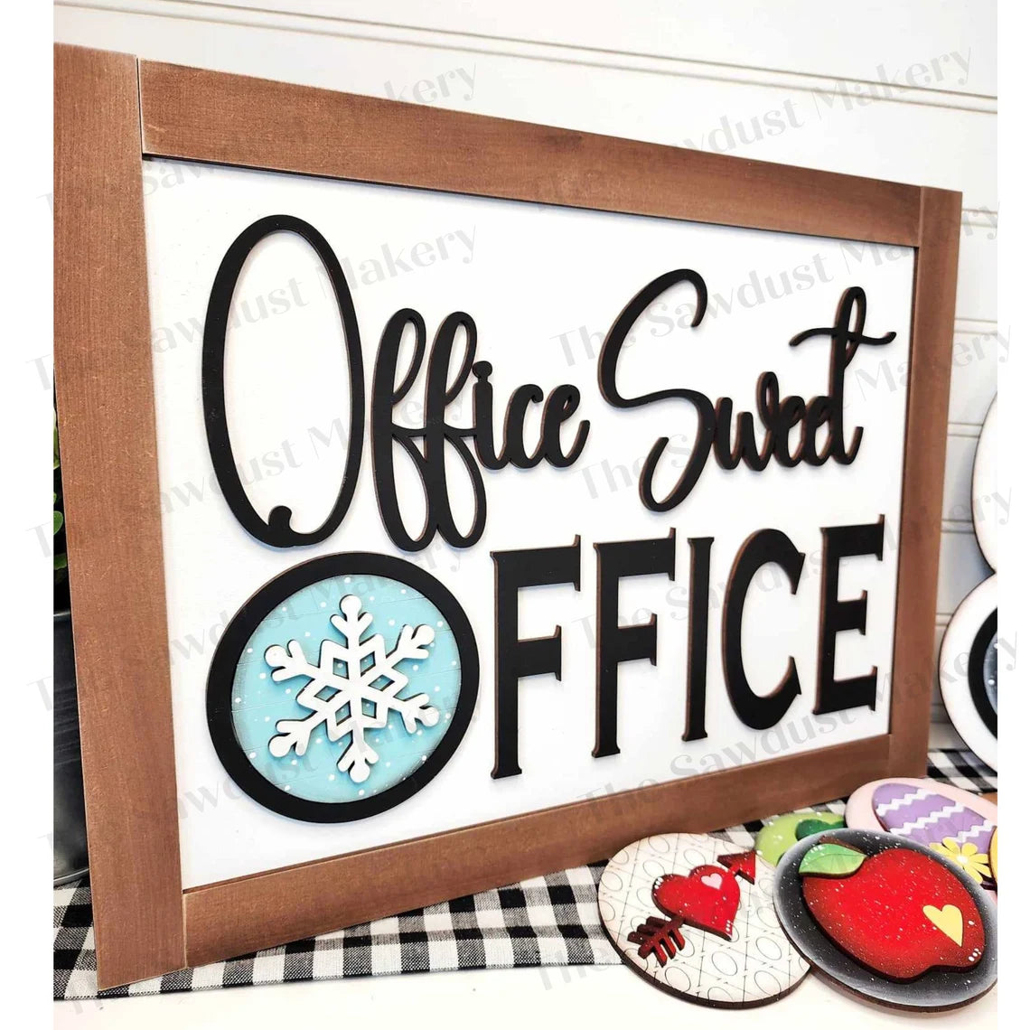 Office Sweet Office, 12 Month Interchangeable Desk Sitter- DIY Blank