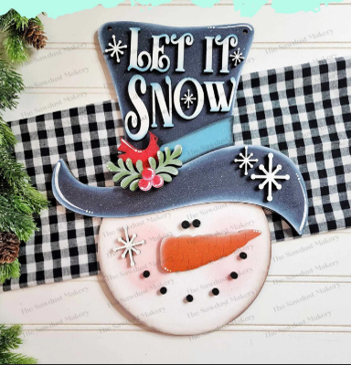 Let it Snow Snowman Head Hanger- DIY Kit