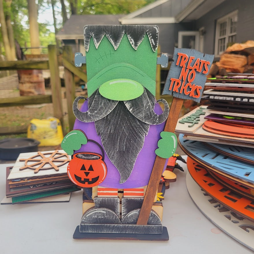 Frankenstein Gnome- Paint Party Kit
