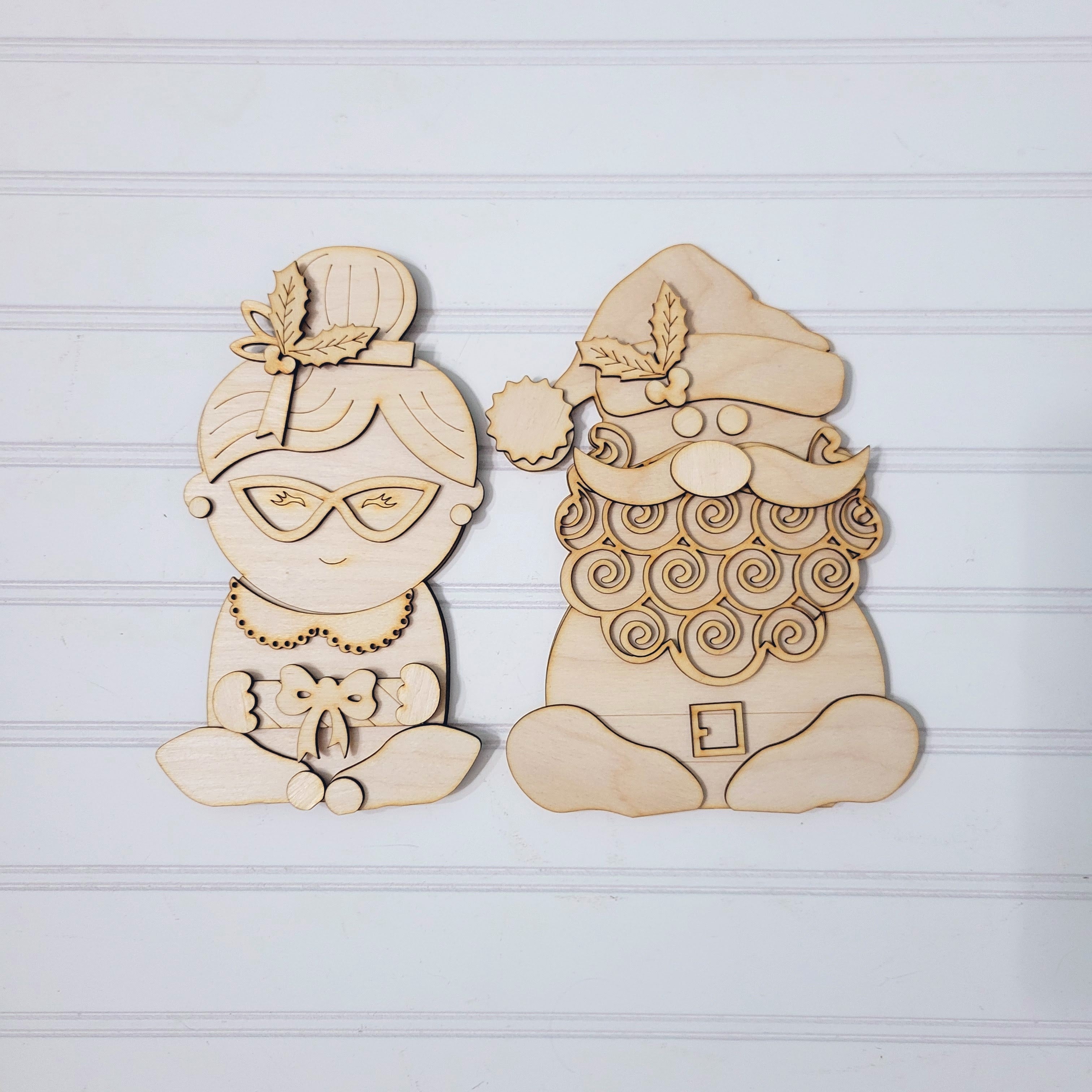 Santa & Mrs Clause Shelf Sitter DIY Blank