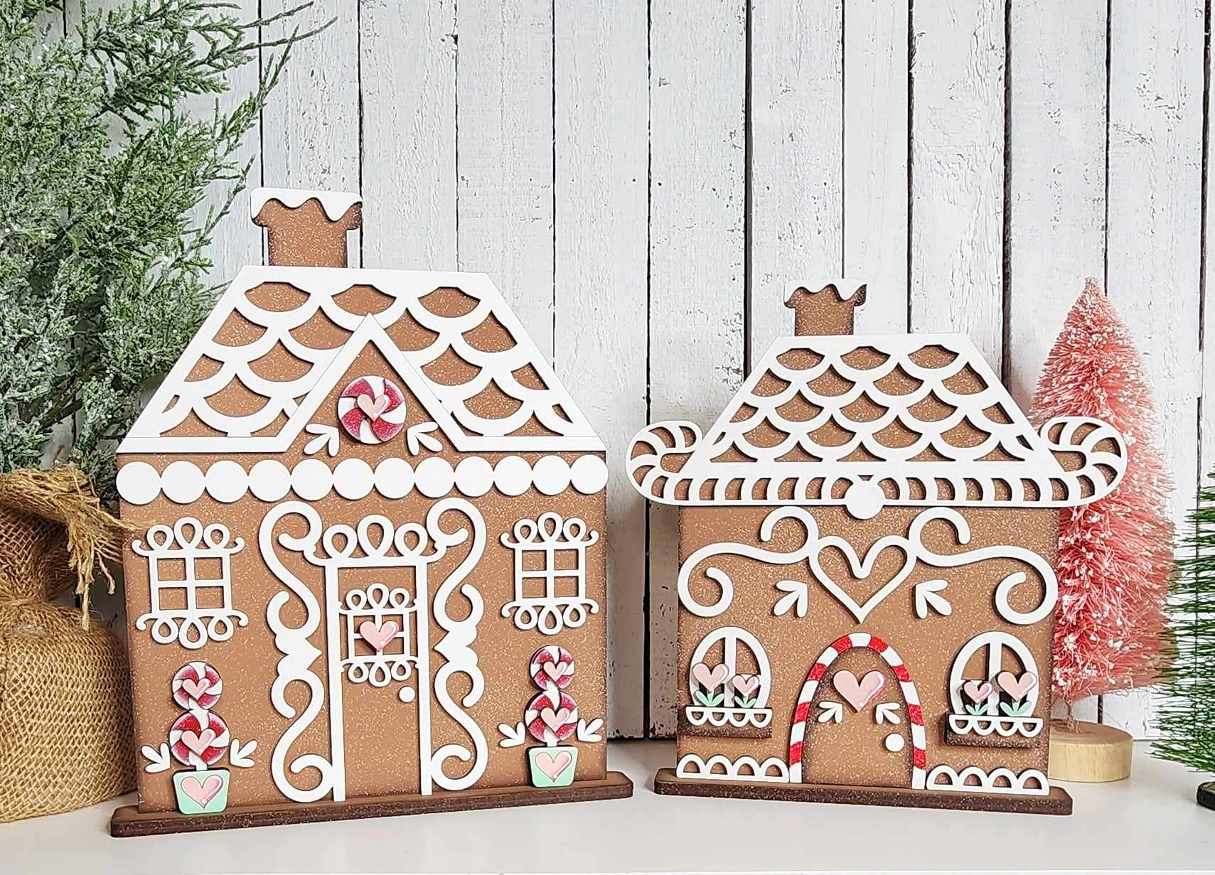 Gingerbread Houses Mantle Sitters