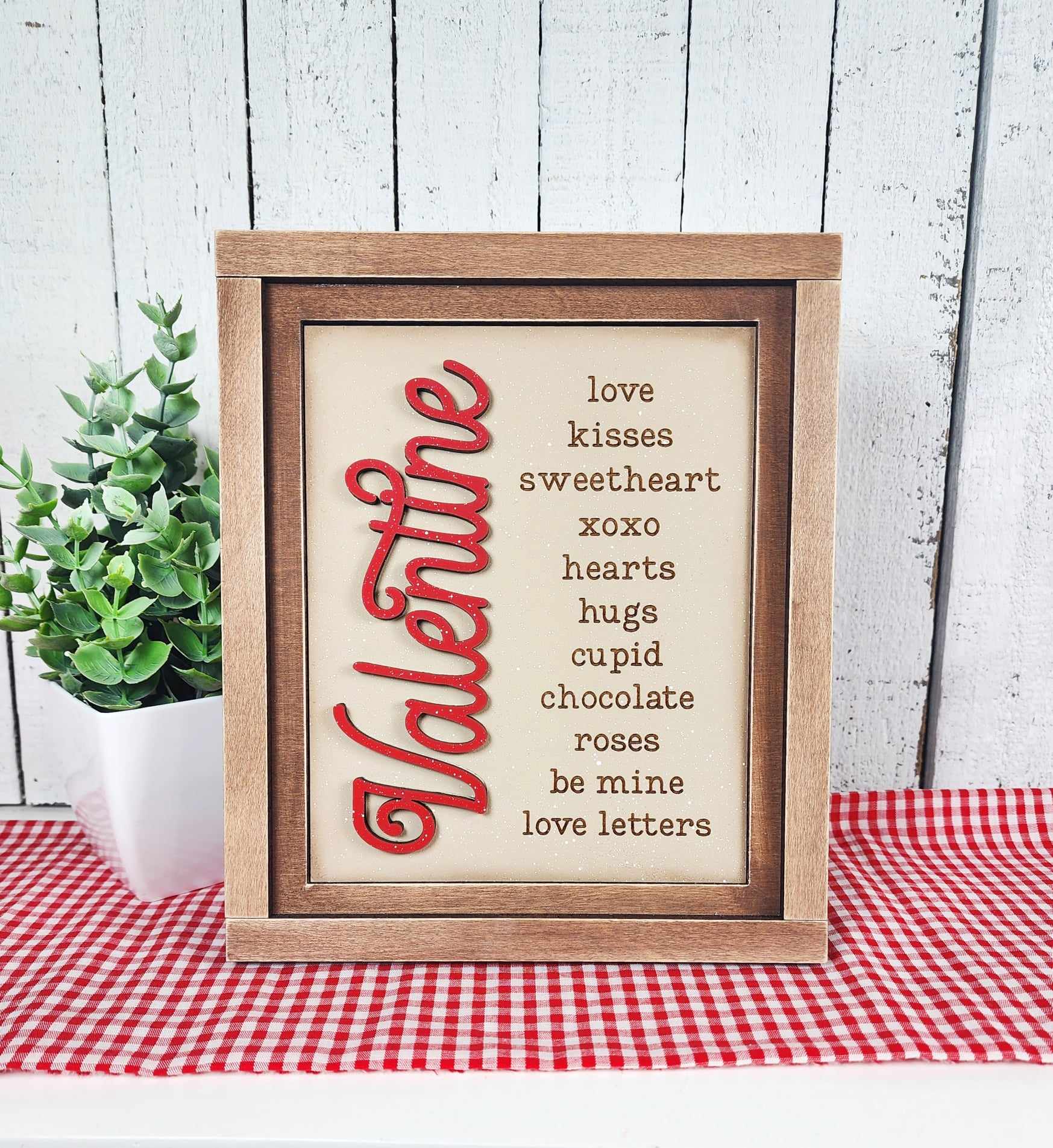 Be My Valentine Sign Trio with Stands OR Frames