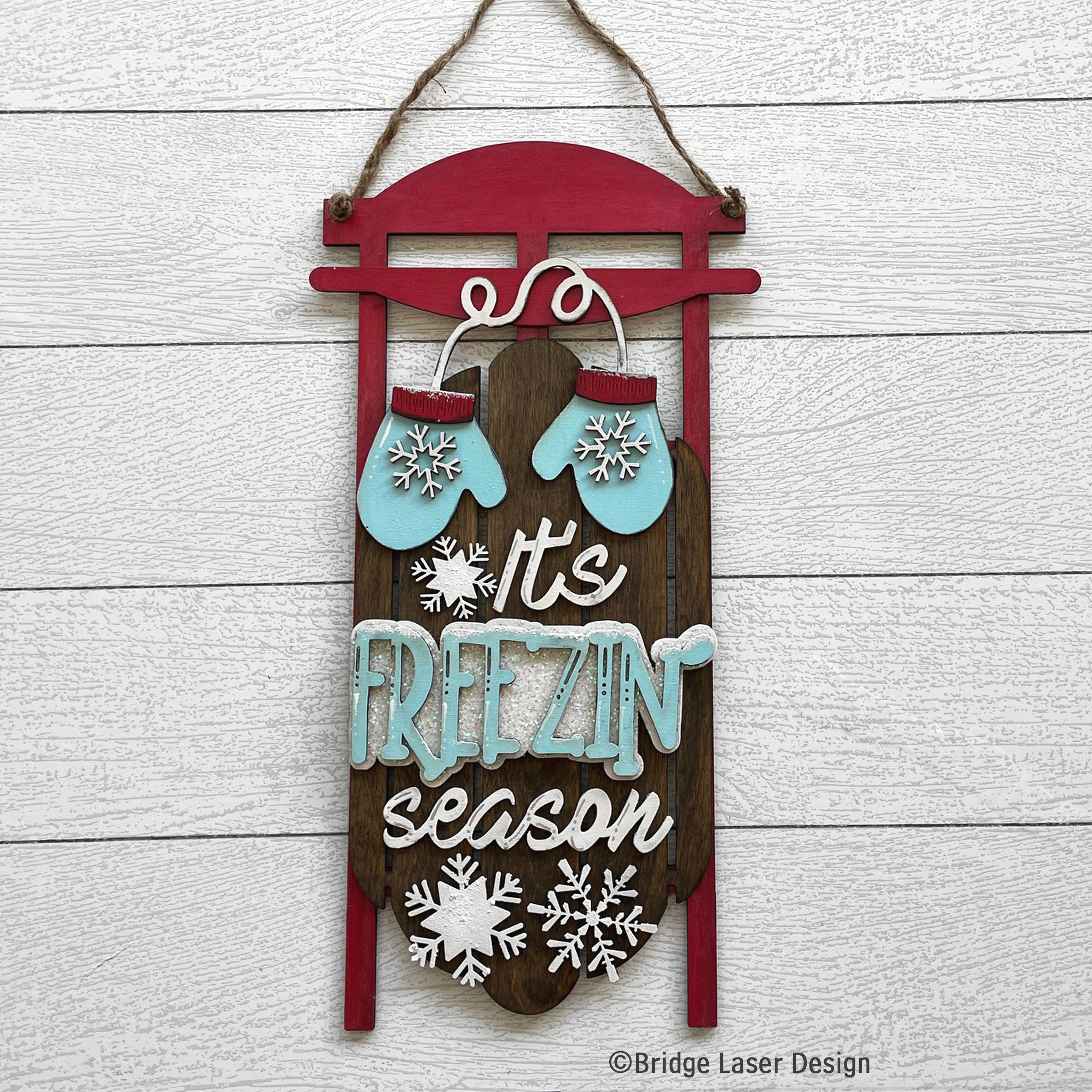 It's Freezin' Season Sled Hanger- Paint Party