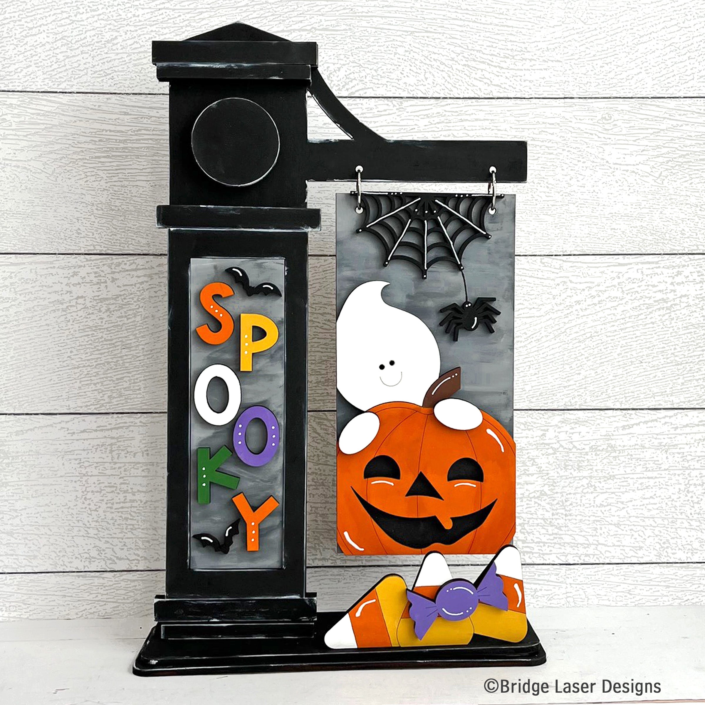 Interchangeable Post Sign & Halloween Ghost Inserts