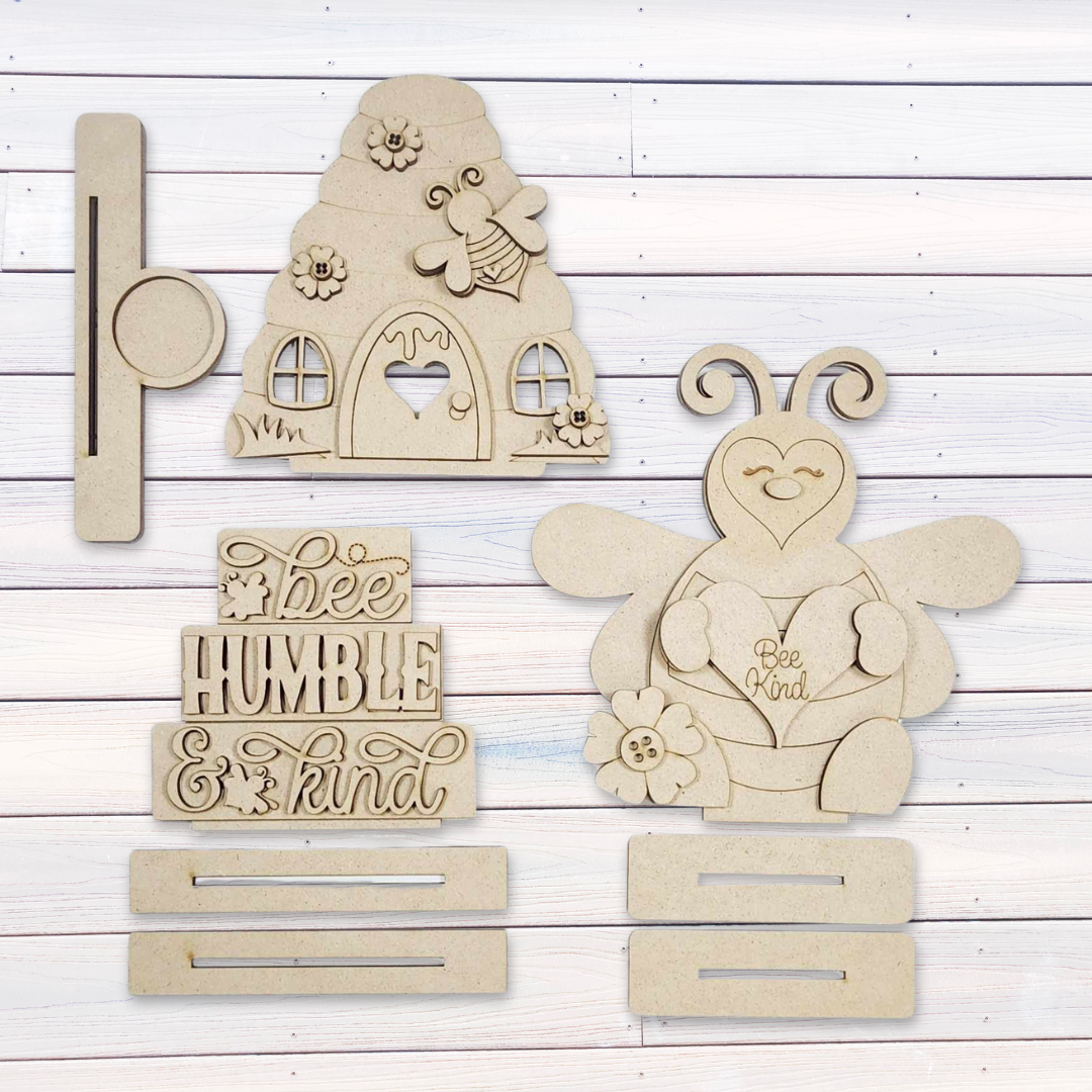 Hello Honey Tiered Tray Decor Set- DIY Blank