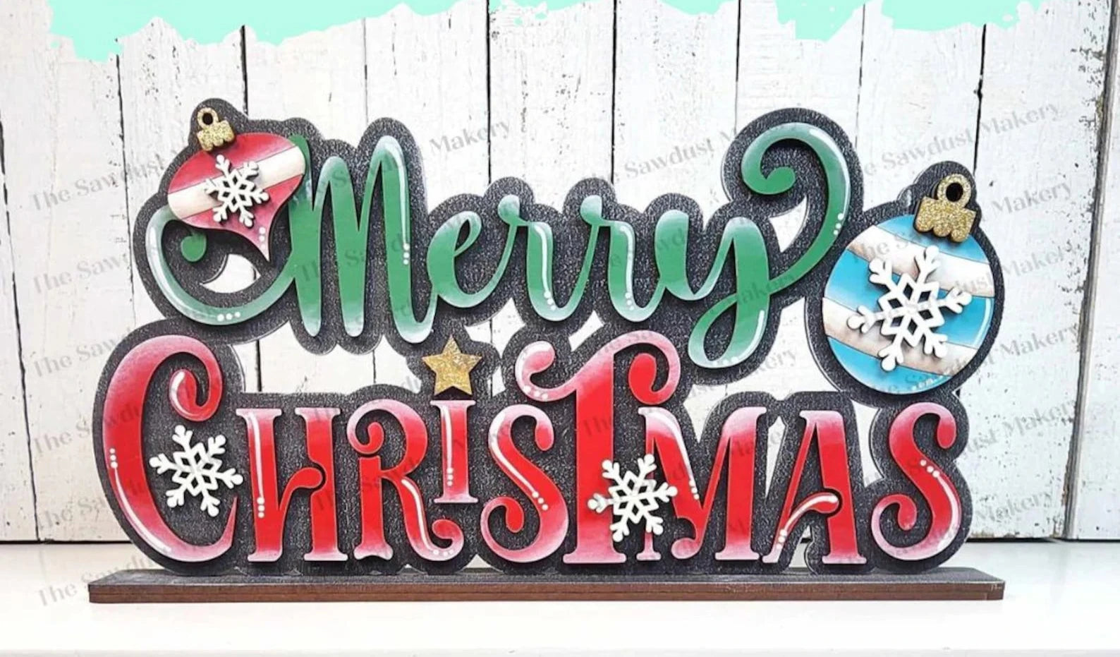Merry Christmas Shelf Sitter- Paint Party