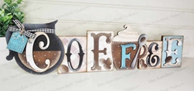 Coffee Word Block- Paint Party Kit