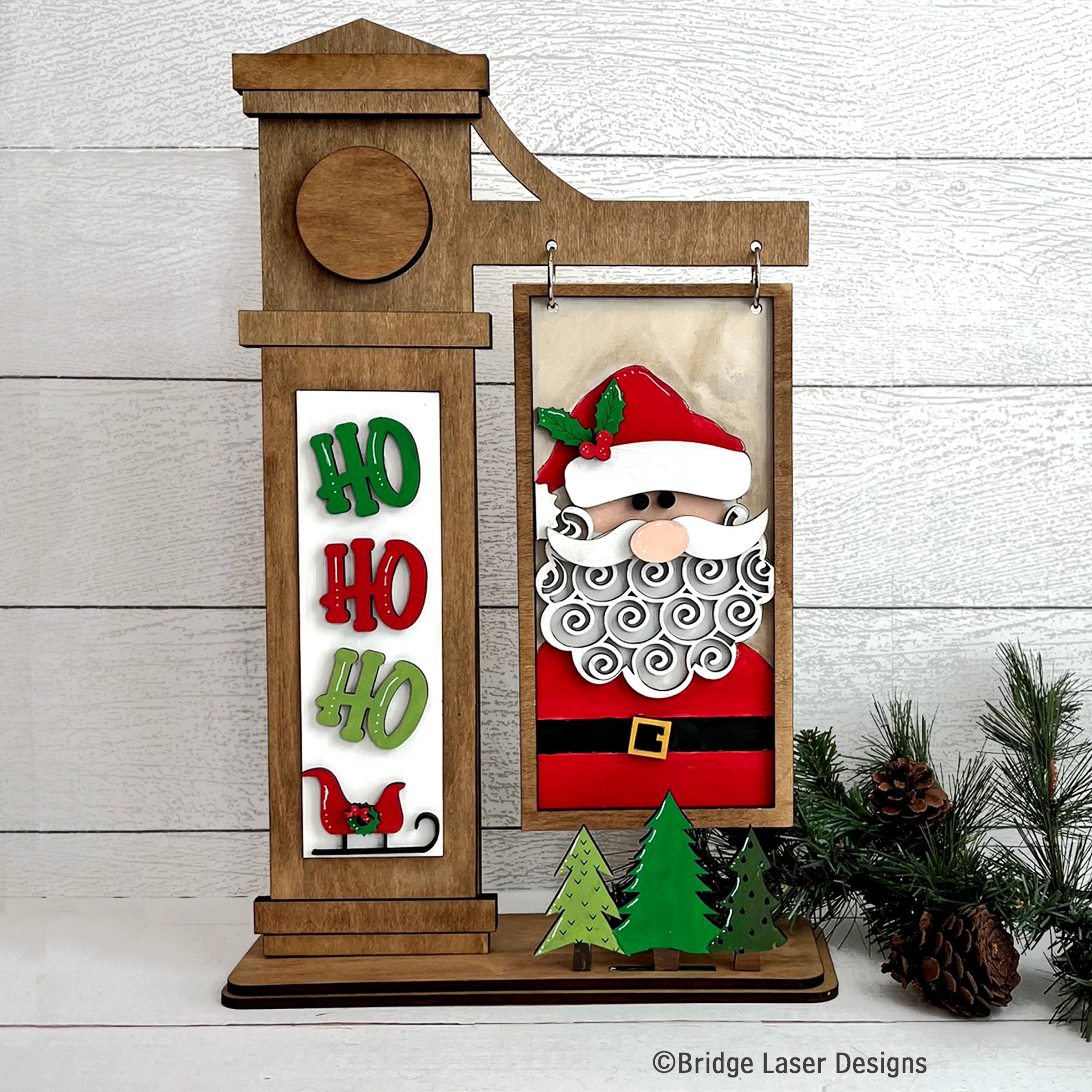 Interchangeable Post Sign & Ho Ho Ho Inserts- DIY Blank