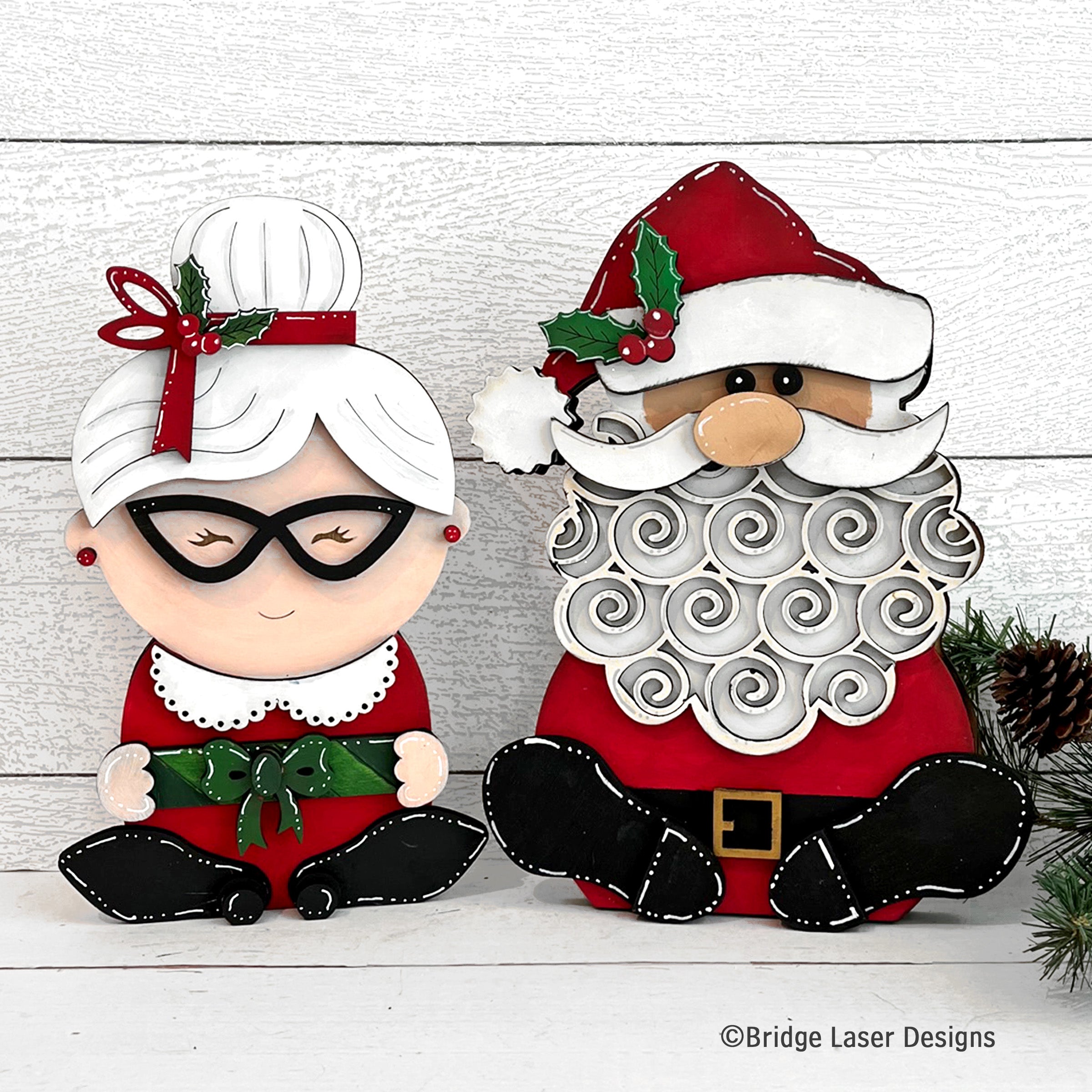 Santa & Mrs Clause Shelf Sitter- Paint Party
