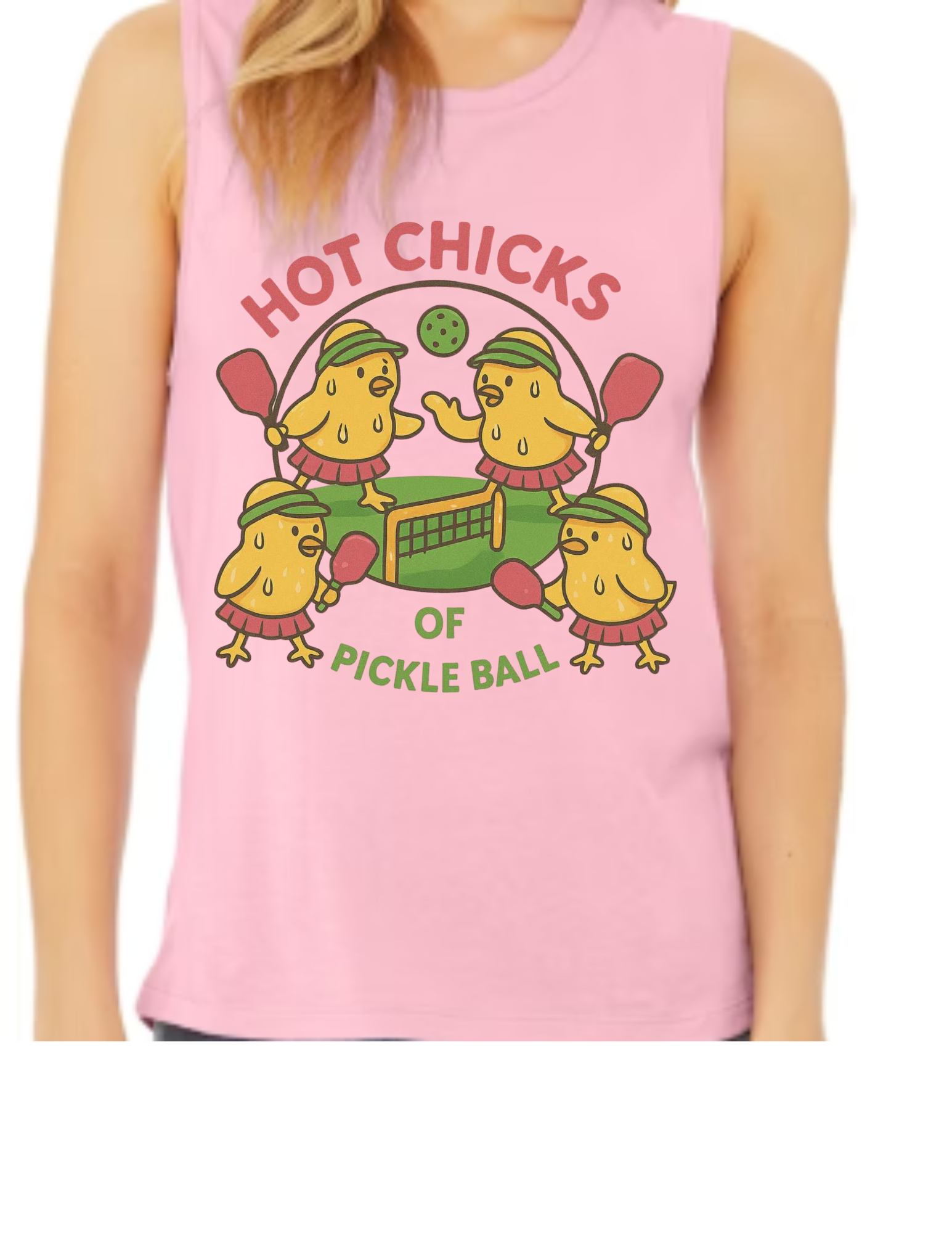 Hot Chicks Team Logo Jersey Tank Top (Color)