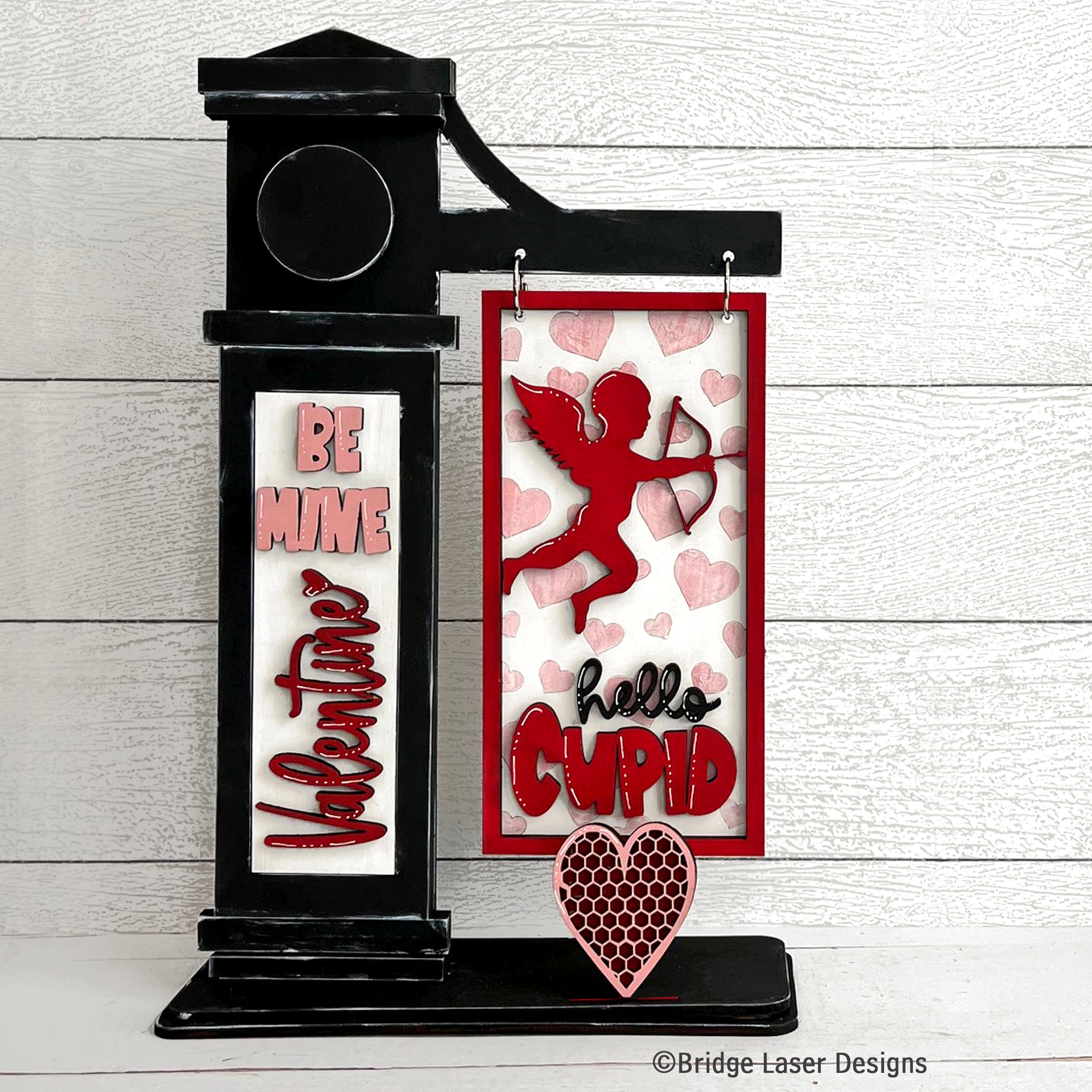 Interchangeable Post Sign & Cupid Valentine Inserts