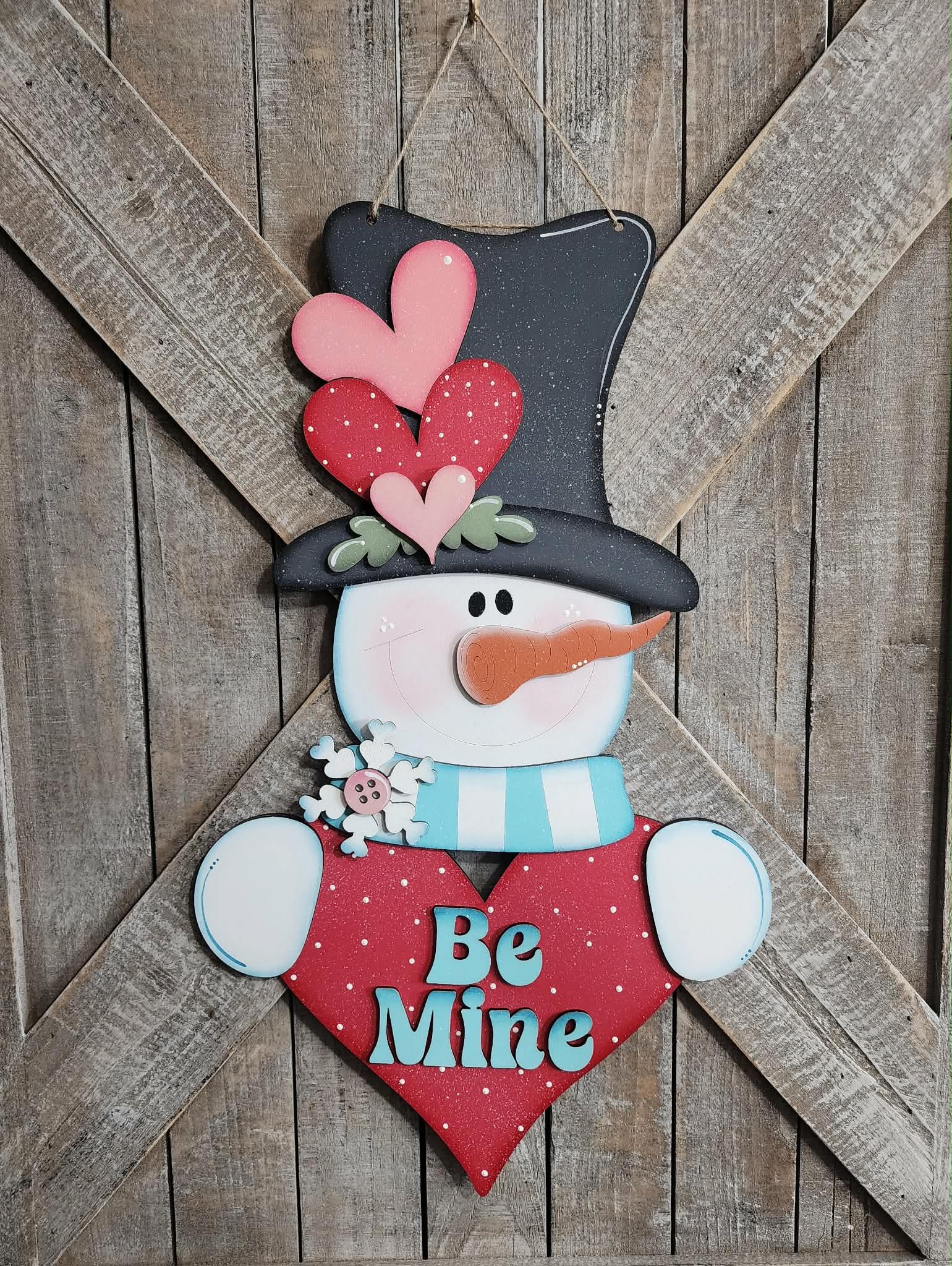 Snowman Valentine Hanger